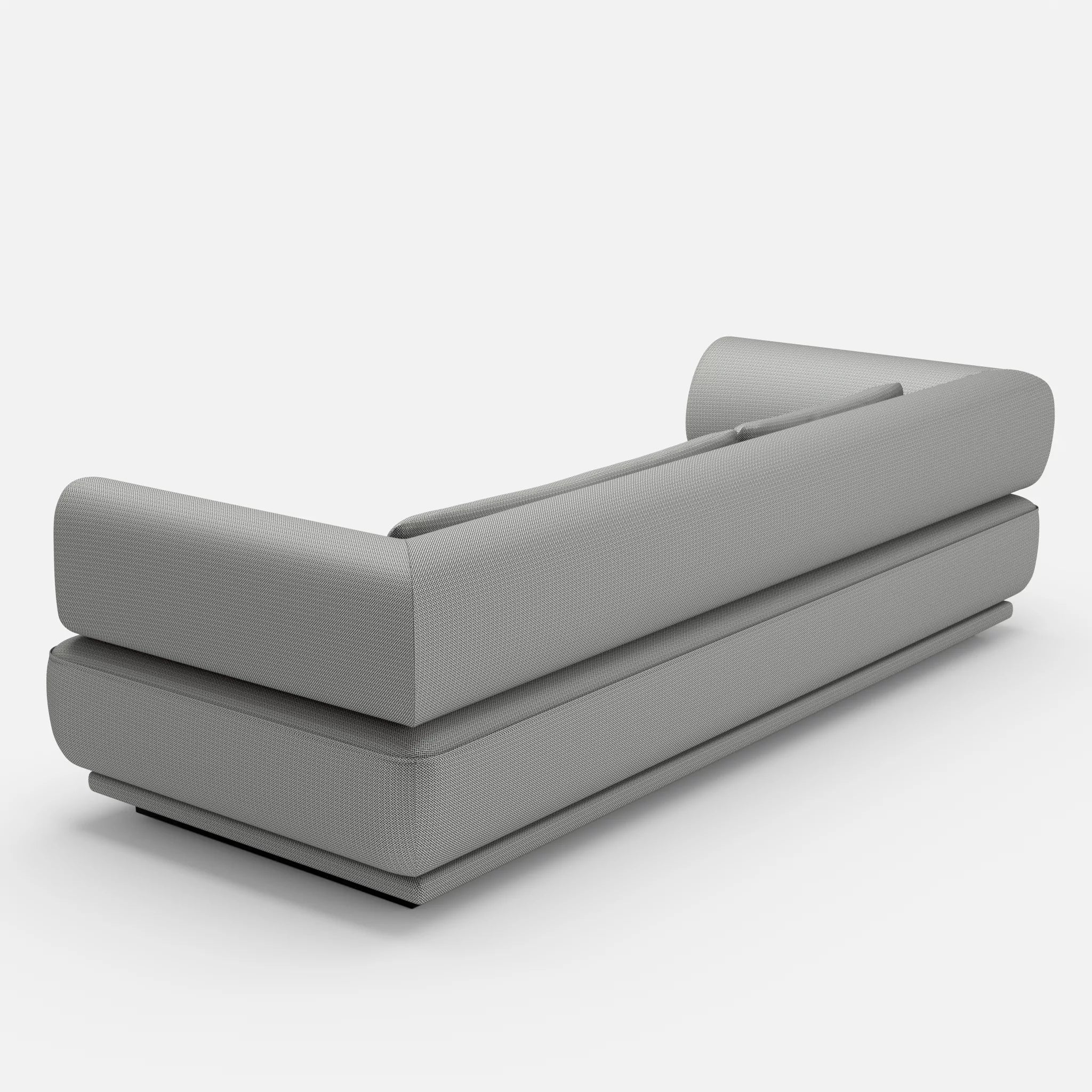 3 Sitzer Lounge Sofa Gordo credopepper in Dunkelgrau von hinten