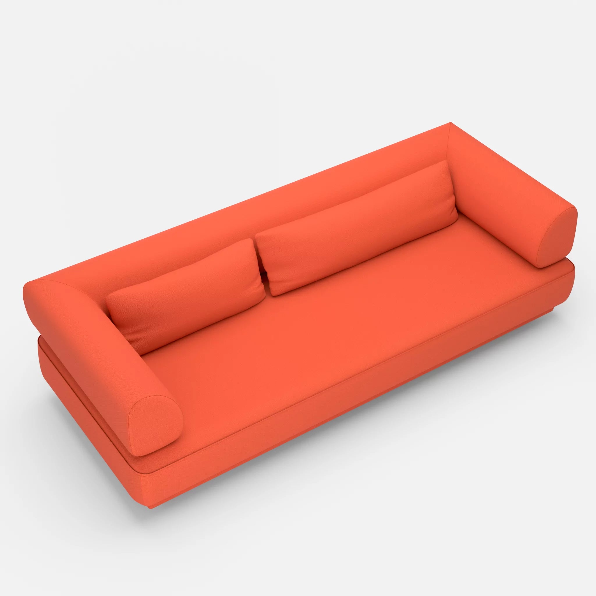 3 Sitzer Lounge Sofa Gordo laserj3012 in Orange von oben