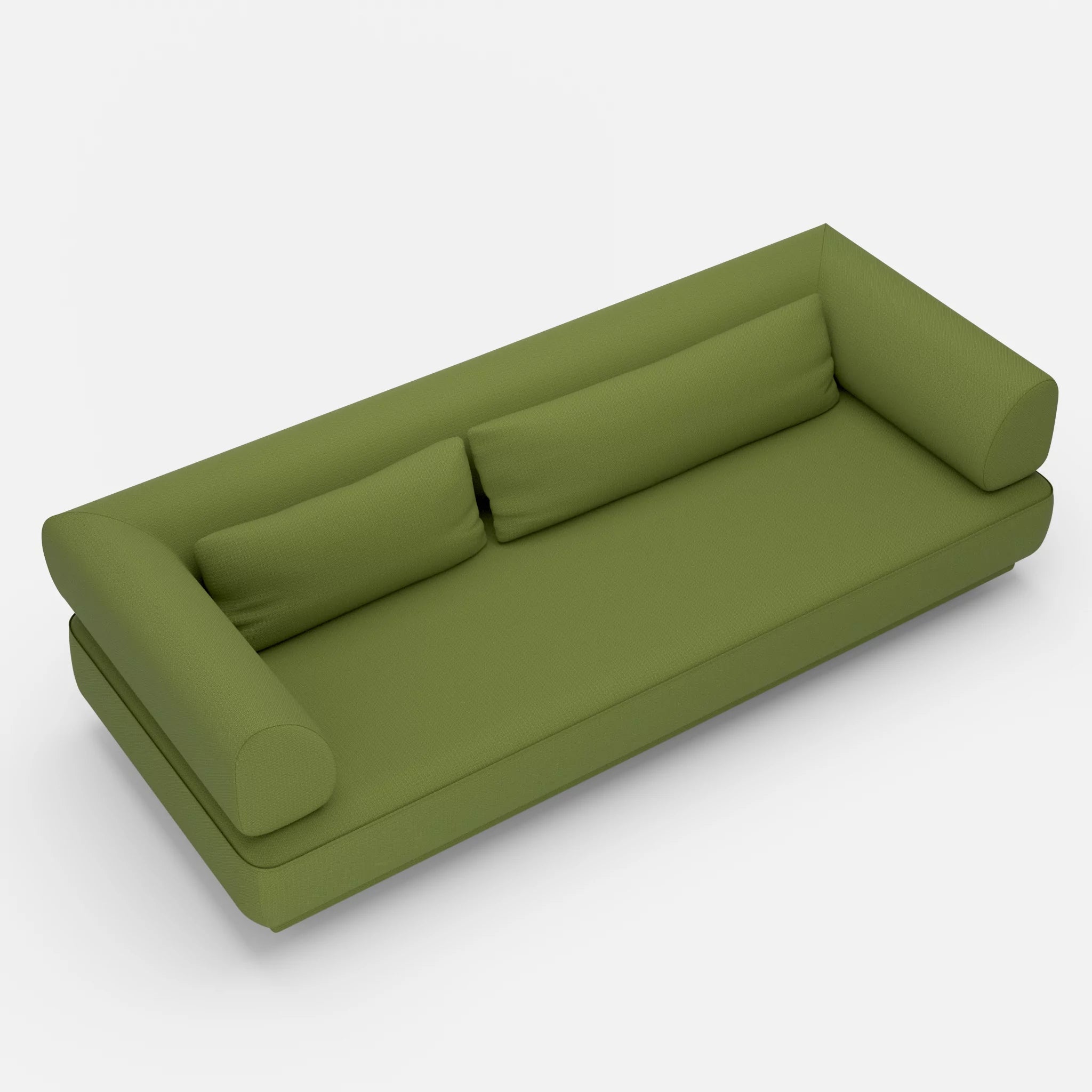 3 Sitzer Lounge Sofa Gordo laserj7021 in Grün von oben