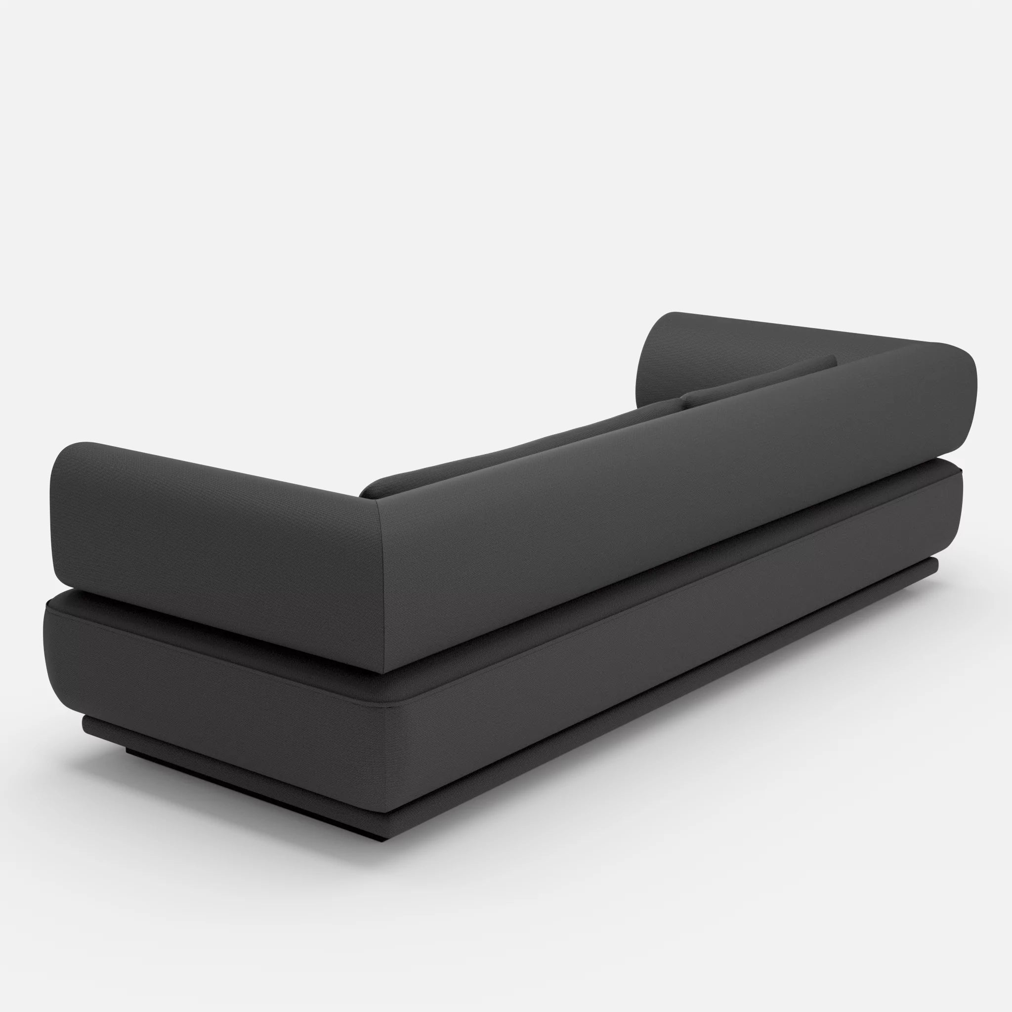 3 Sitzer Lounge Sofa Gordo laserj8017 in Anthrazit von hinten