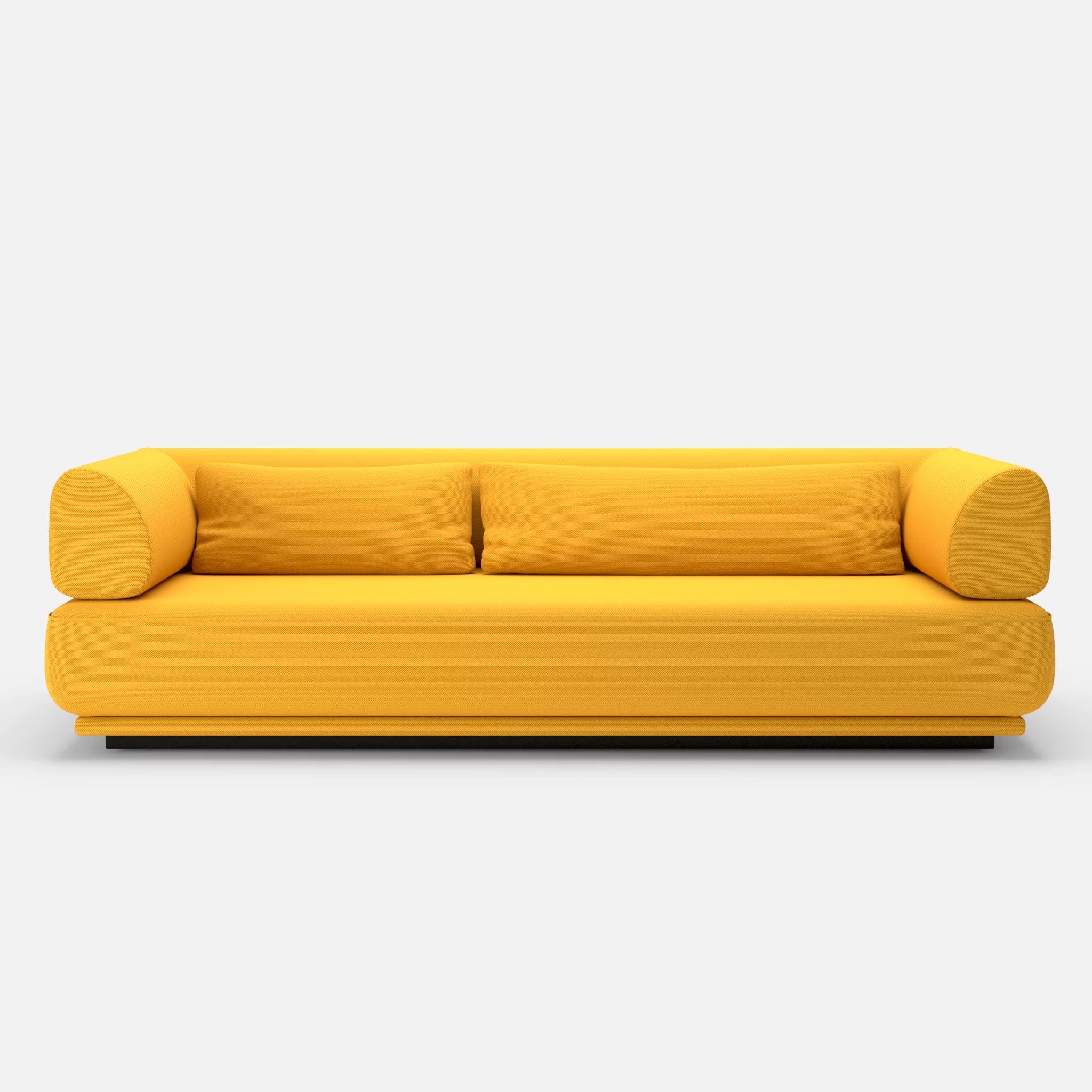 3 Sitzer Lounge Sofa Gordo novumcurry in Curry von vorne