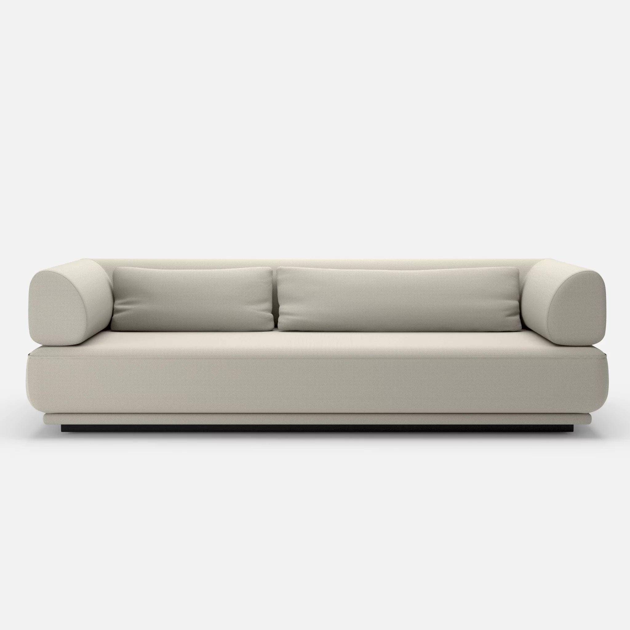 3 Sitzer Lounge Sofa Gordo novumkies in Mittelgrau von vorne