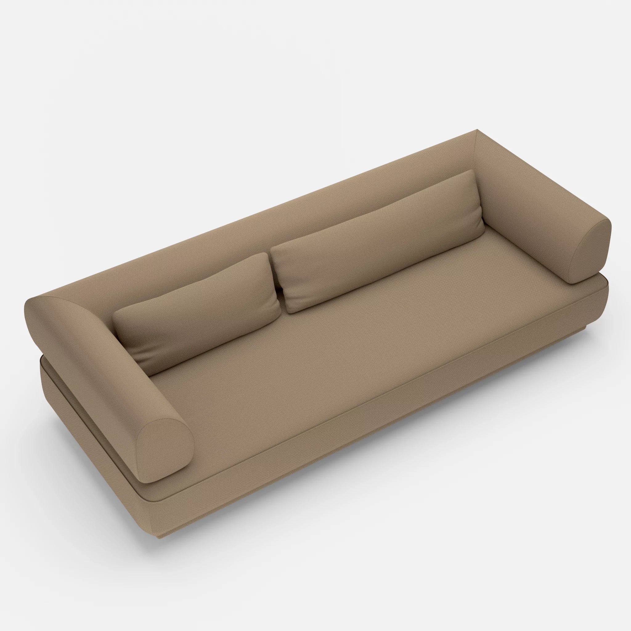 3 Sitzer Lounge Sofa Gordo novumsantos in Braun von oben