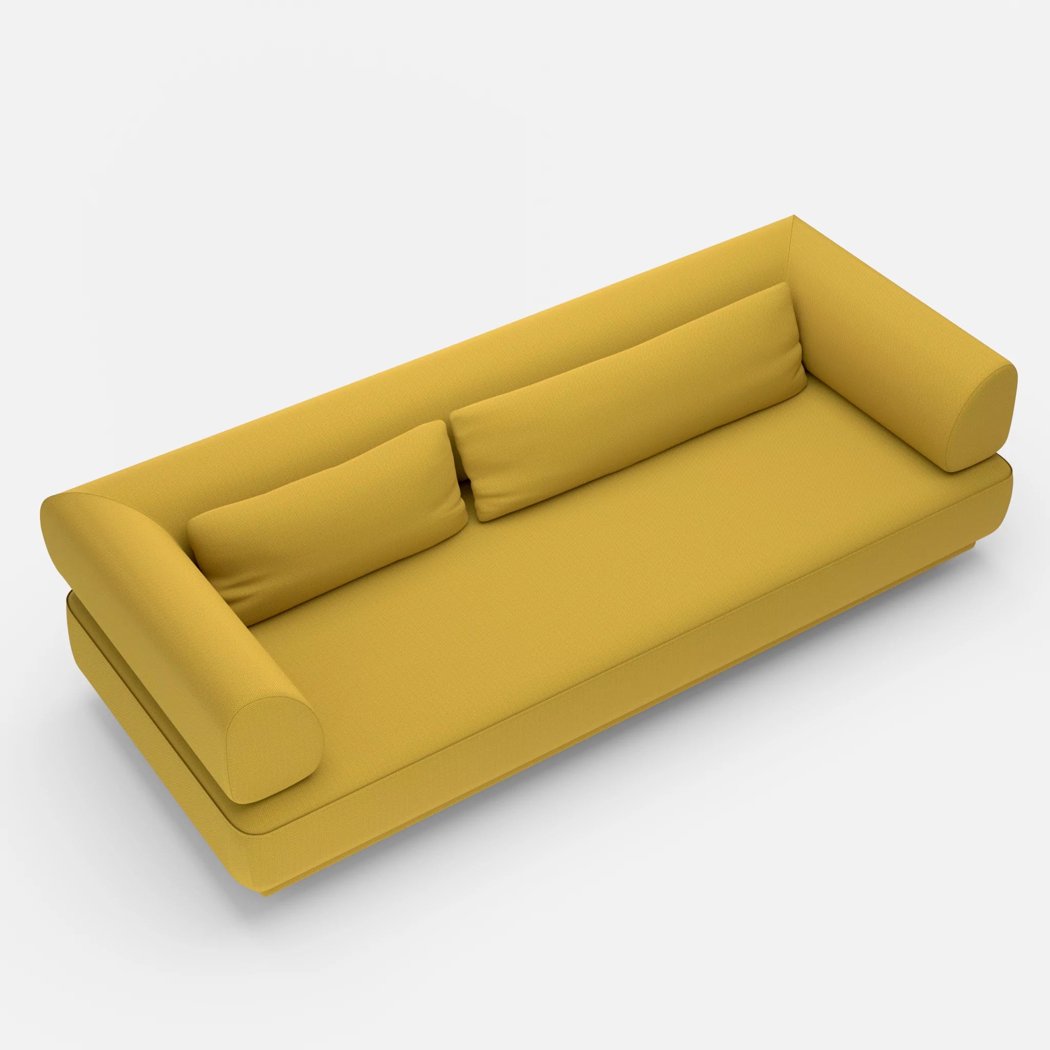 3 Sitzer Lounge Sofa Gordo novumtivoli in Hellgrün von oben