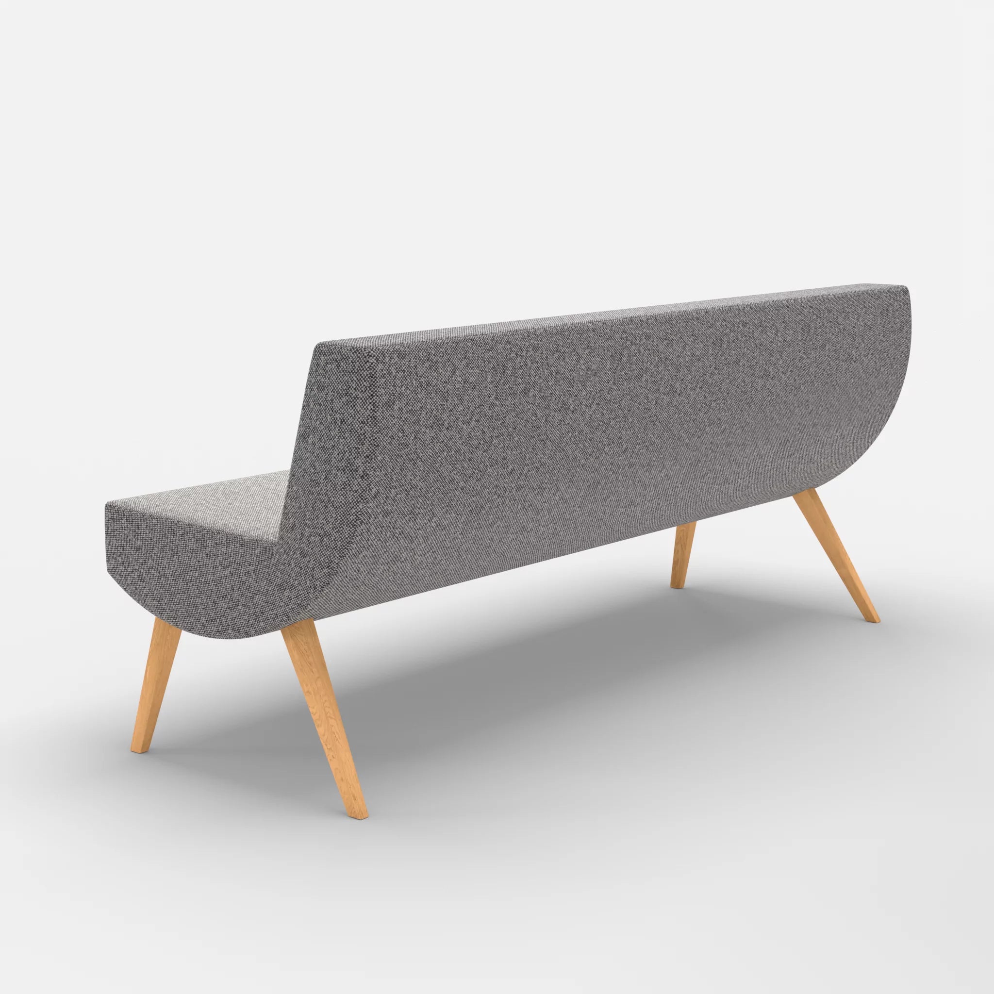 3 Sitzer Sitzbank Puck celia0208 in Mittelgrau von hinten