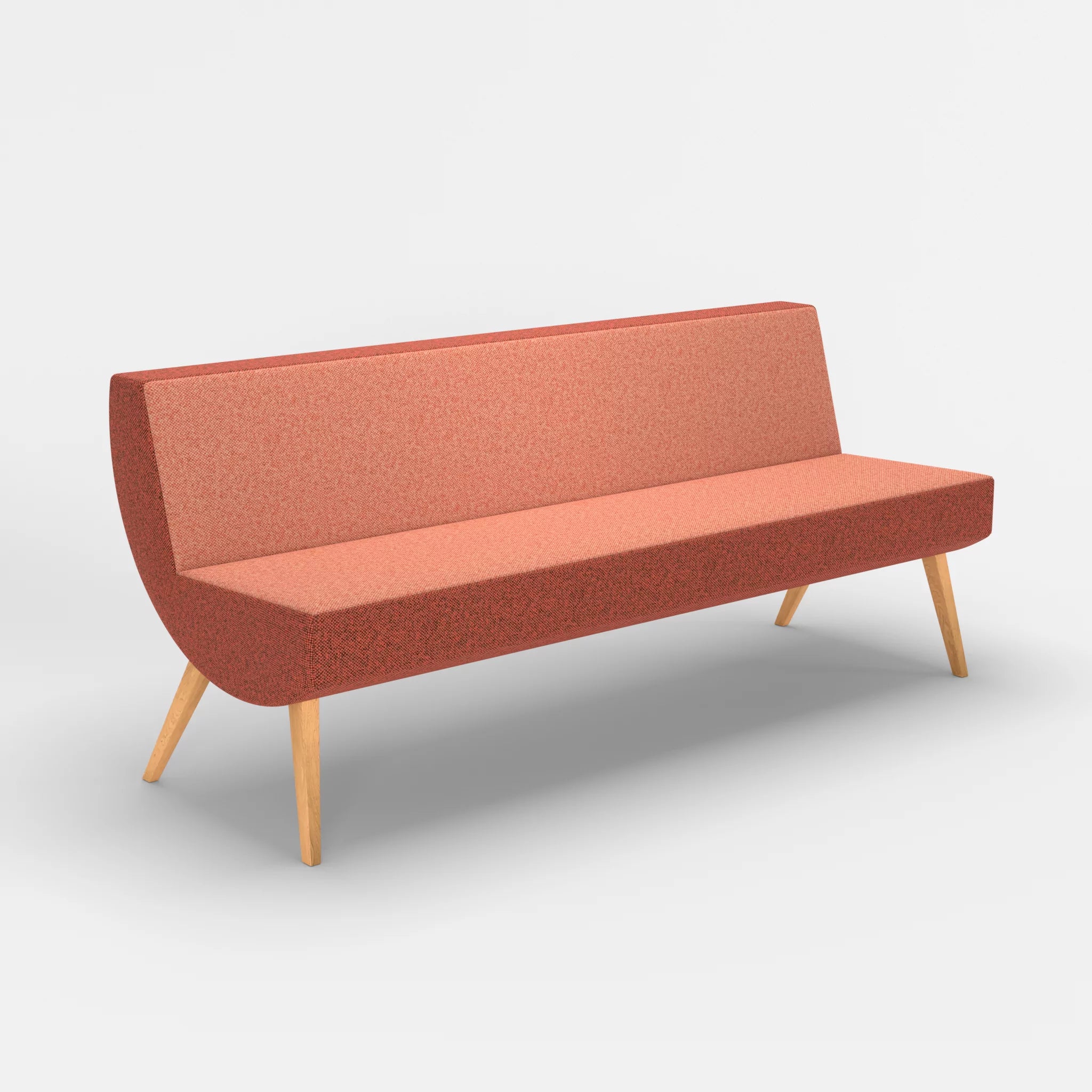 3 Sitzer Sitzbank Puck celia0217 in Orange von der Seite