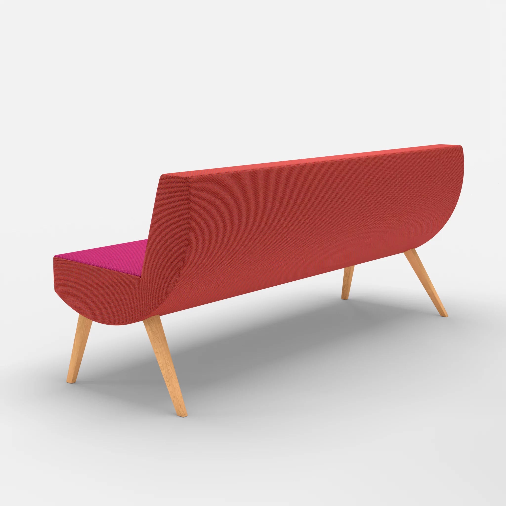 3 Sitzer Sitzbank Puck novummagenta in Magenta von hinten