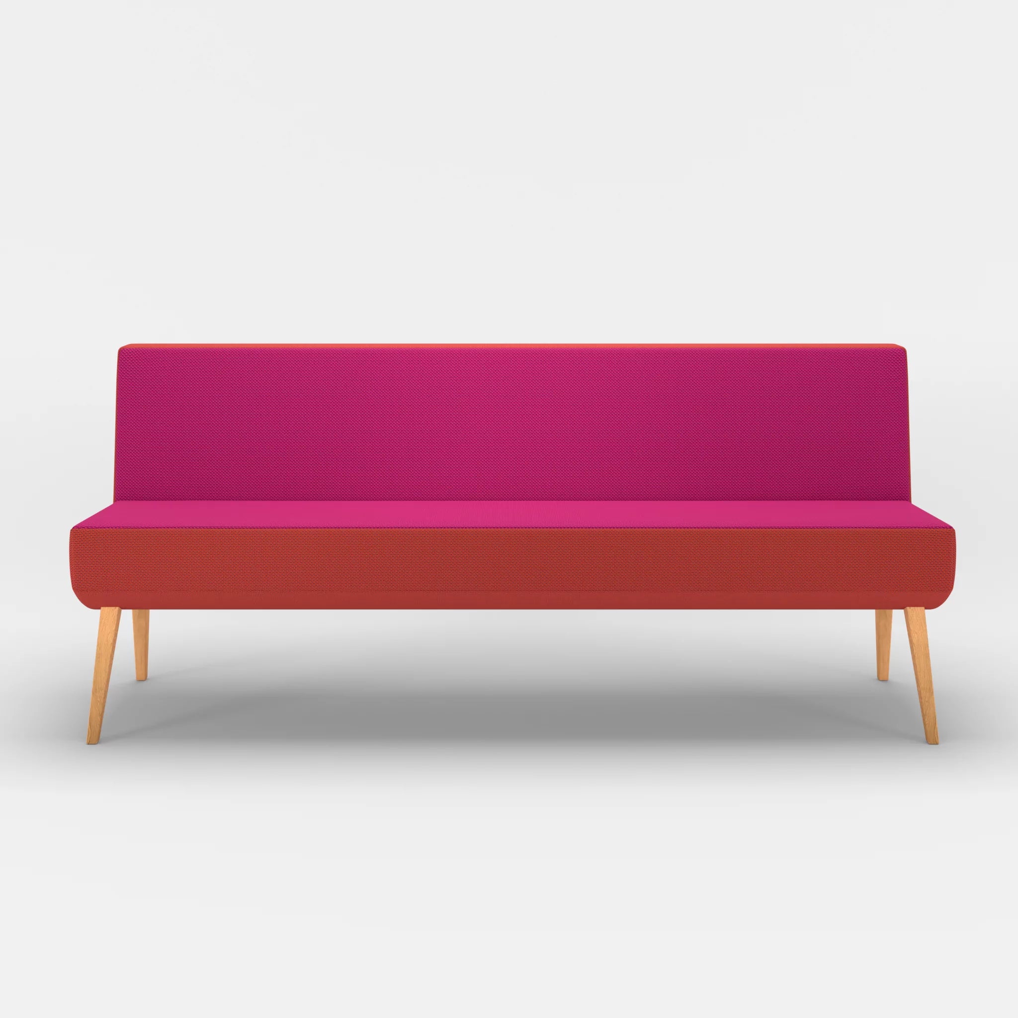 3 Sitzer Sitzbank Puck novummagenta in Magenta von vorne