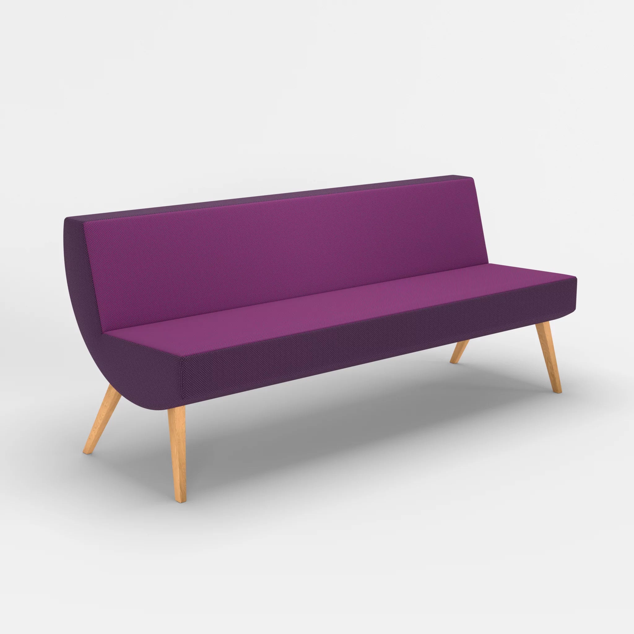 3 Sitzer Sitzbank Puck novumviola in Violett von der Seite