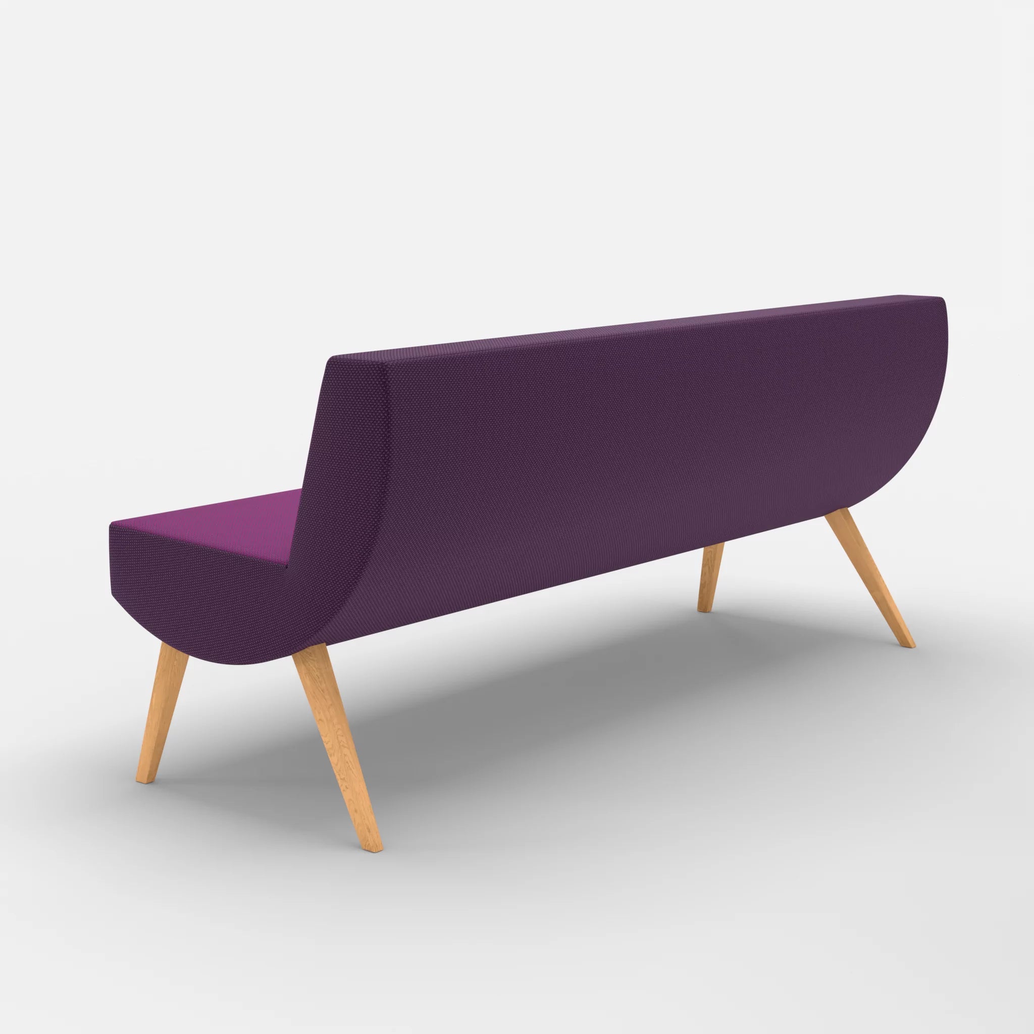 3 Sitzer Sitzbank Puck novumviola in Violett von hinten
