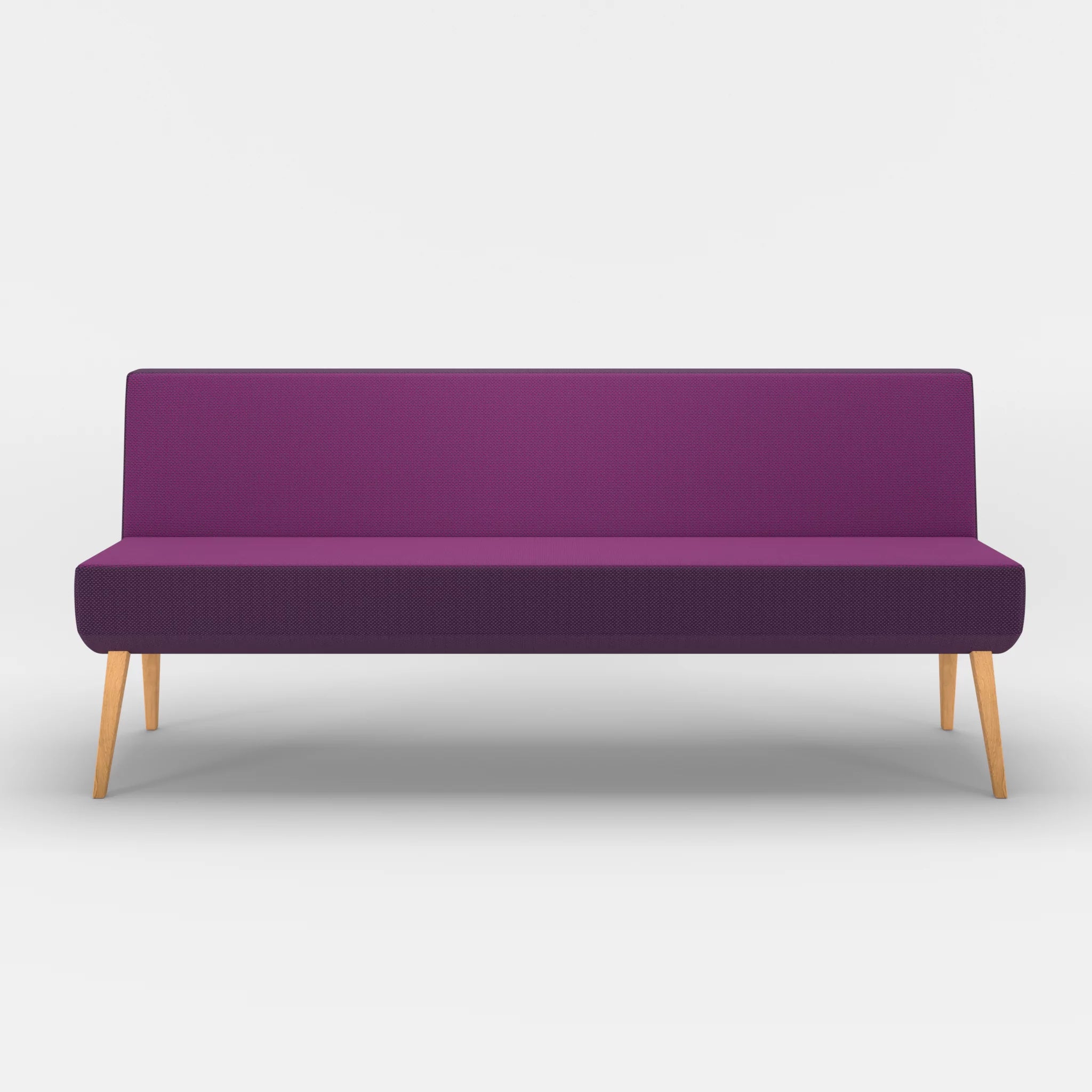 3 Sitzer Sitzbank Puck novumviola in Violett von vorne