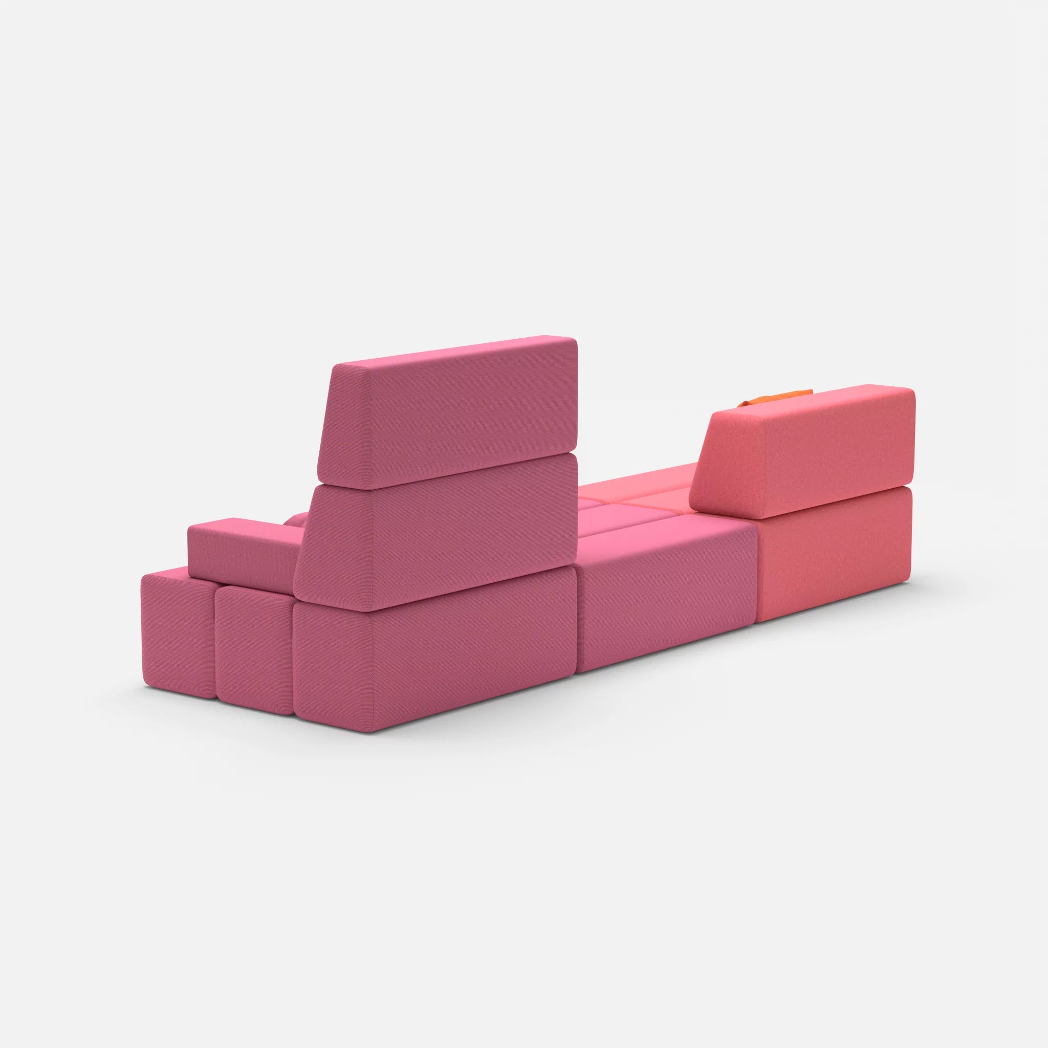 3 Sitzer Sofa Bricks 1 dama0083-novumlitchi in Pink und Violett von hinten