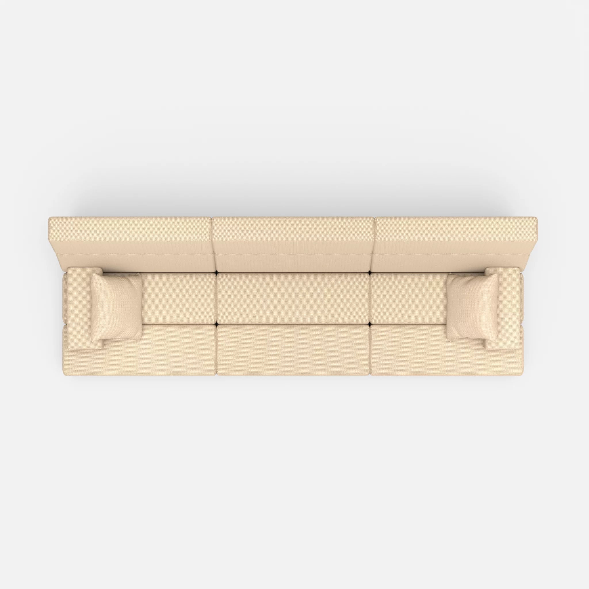 3 Sitzer Sofa Bricks 3 novumcocos in Hellbraun von oben