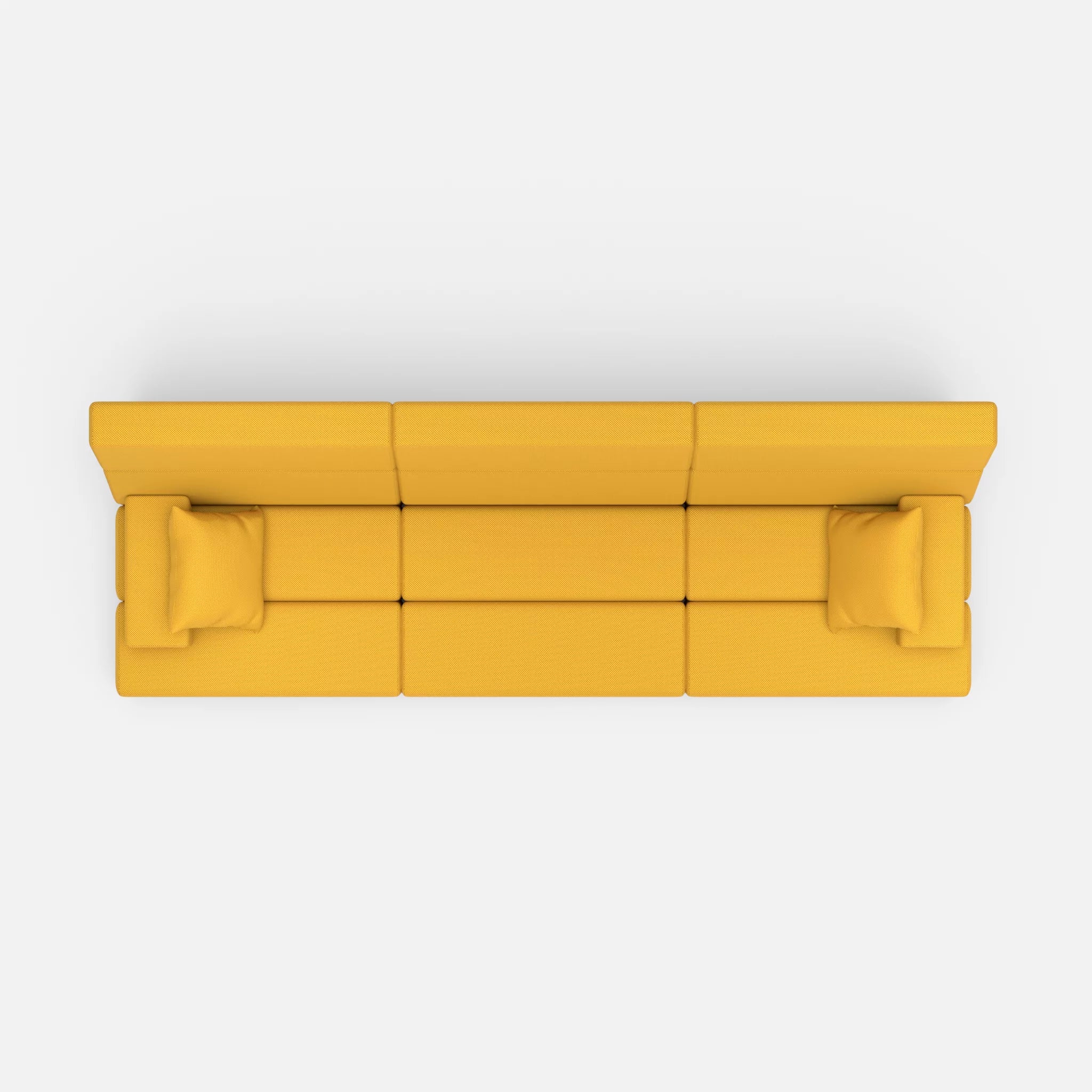 3 Sitzer Sofa Bricks 3 novumcurry in Curry von oben