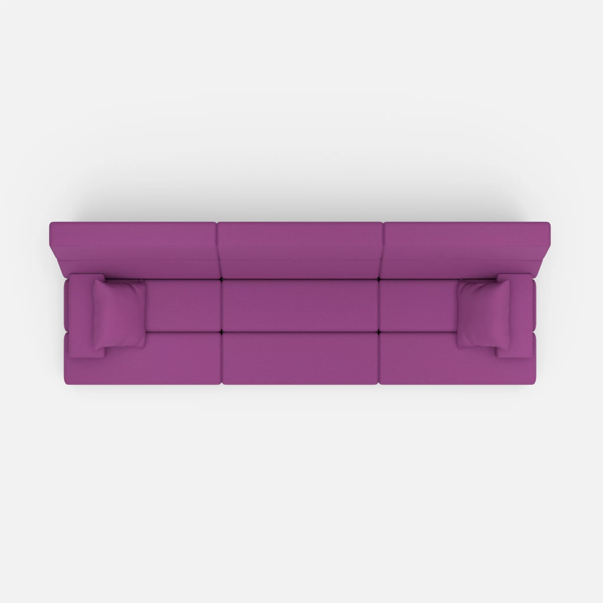 3 Sitzer Sofa Bricks 3 novumviola in Violett von oben