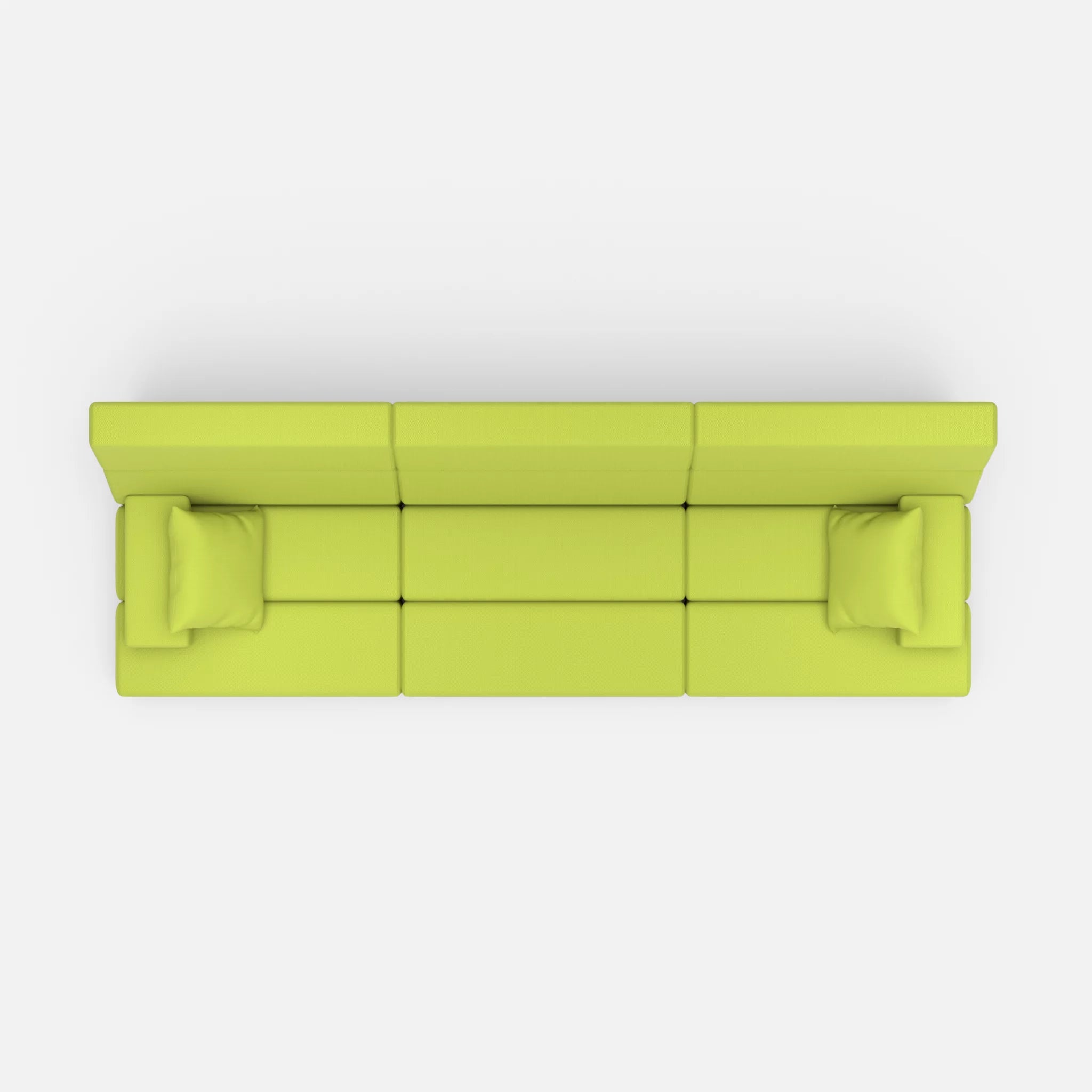 3 Sitzer Sofa Bricks 3 radio7041 in Hellgrün von oben