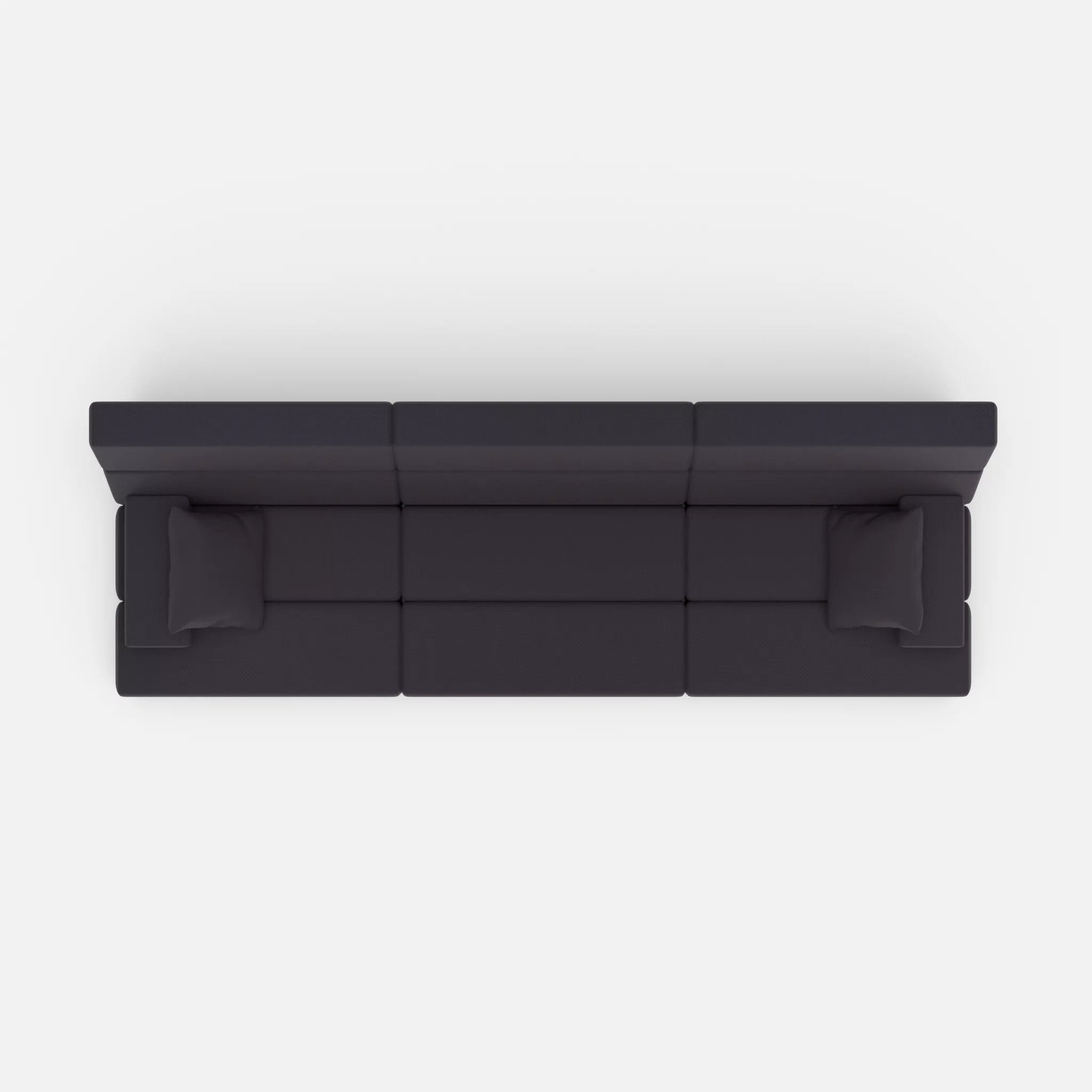 3 Sitzer Sofa Bricks 3 radio8517 in Anthrazit von oben