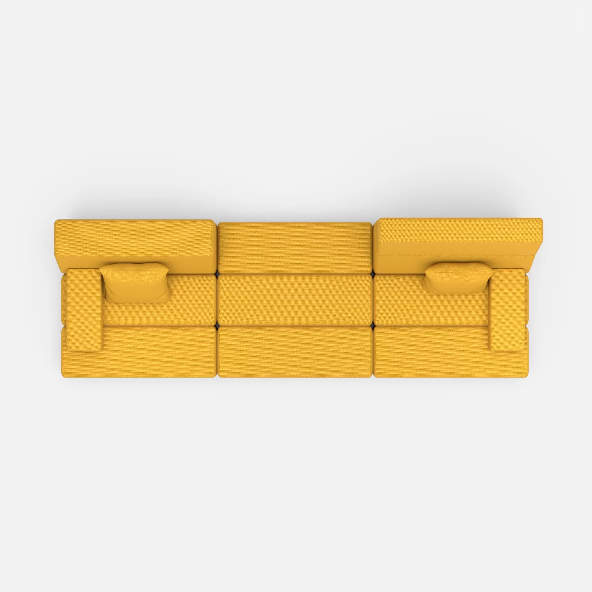 3 Sitzer Sofa Bricks 4 novumcurry in Curry von oben