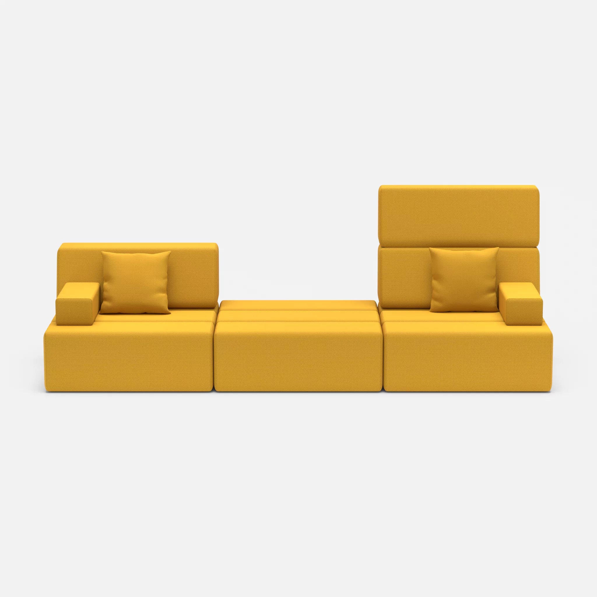3 Sitzer Sofa Bricks 4 novumcurry in Curry von vorne