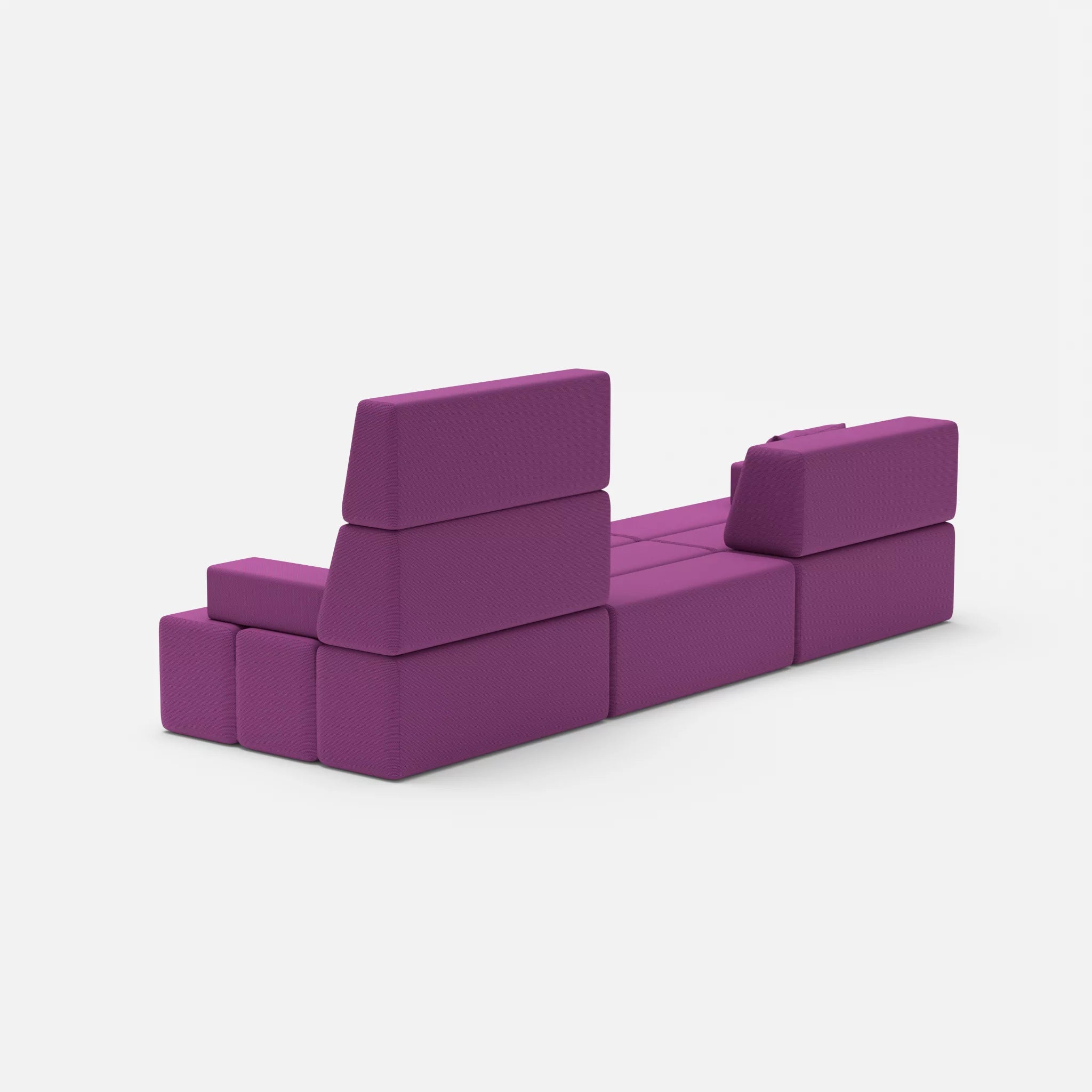 3 Sitzer Sofa Bricks 4 novumviola in Violett von hinten