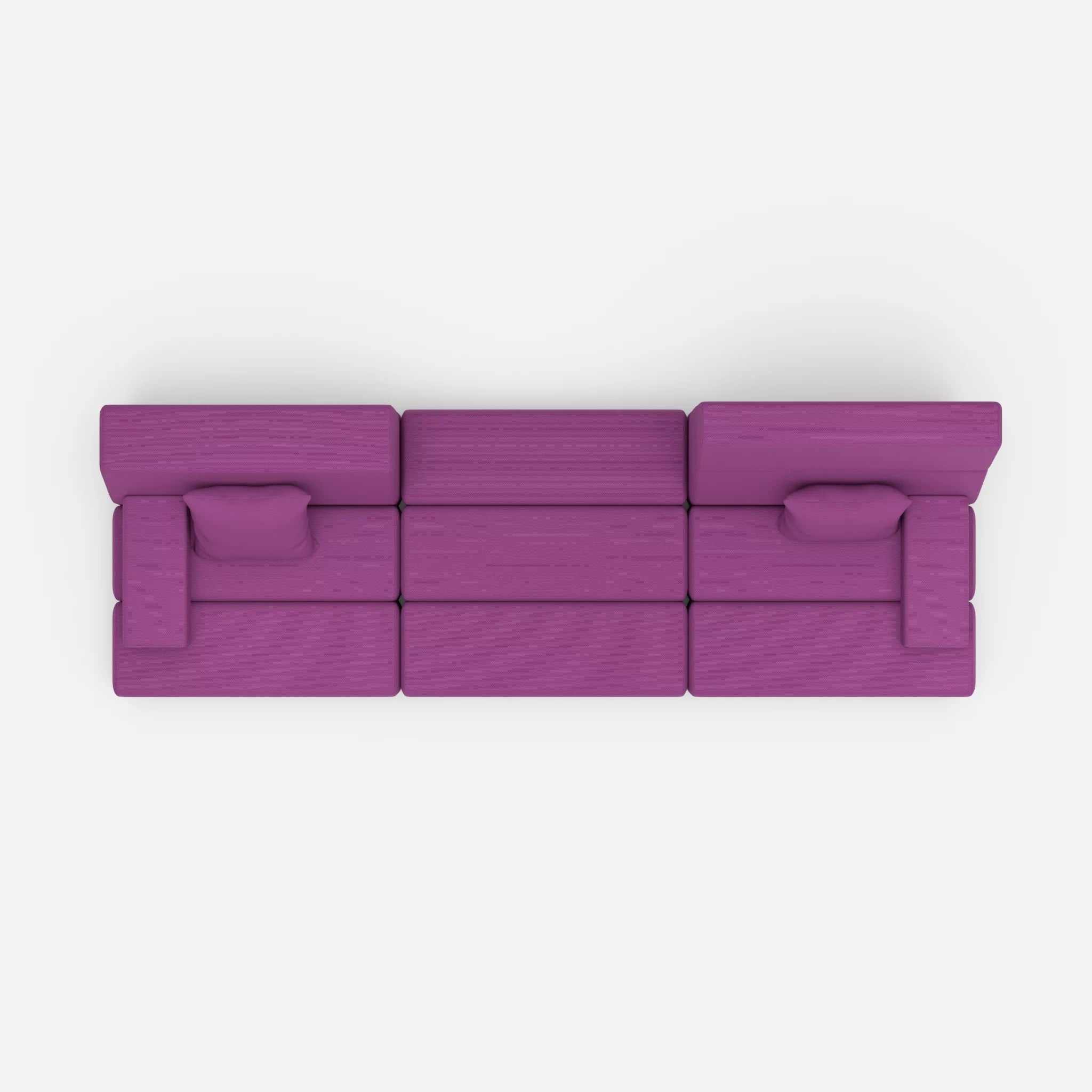 3 Sitzer Sofa Bricks 4 novumviola in Violett von oben