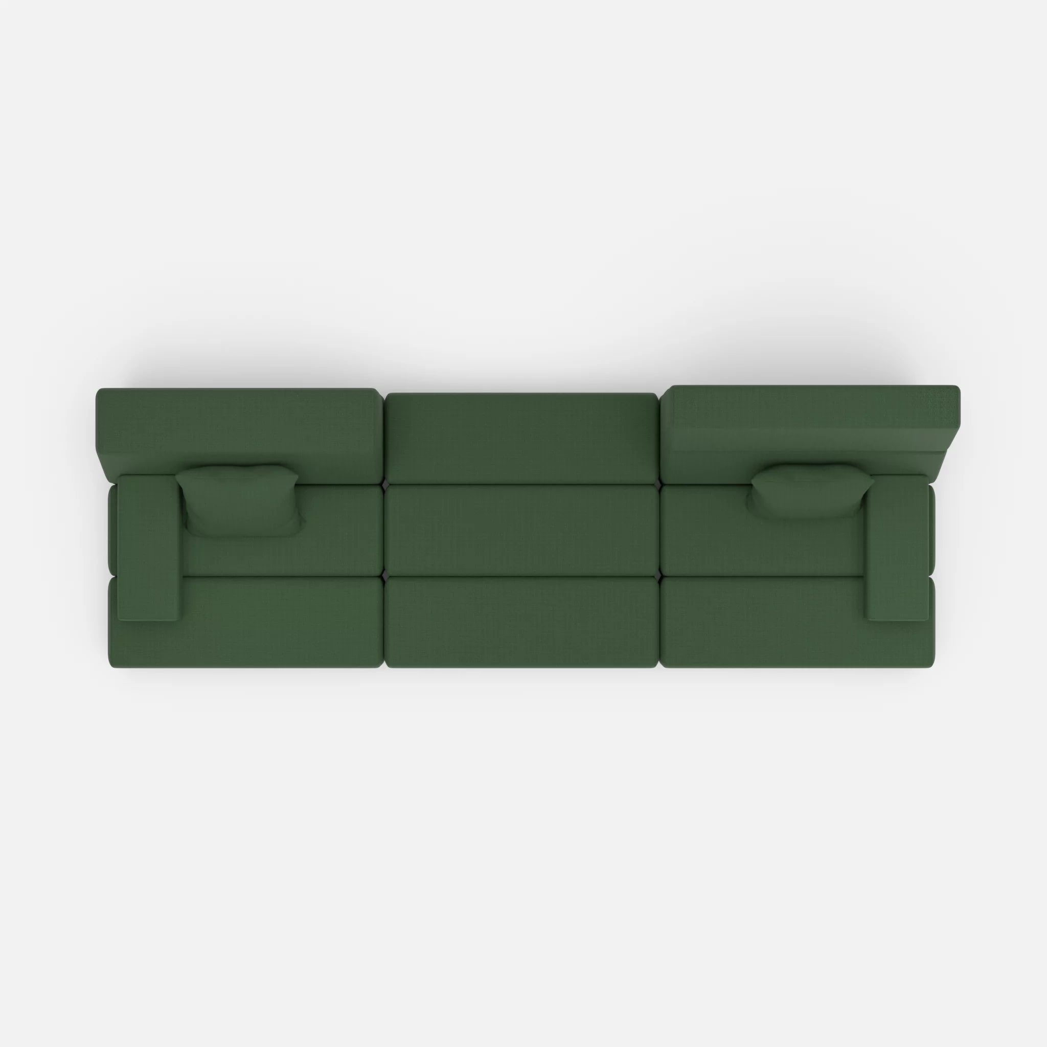 3 Sitzer Sofa Bricks 4 radio7036 in Olive von oben