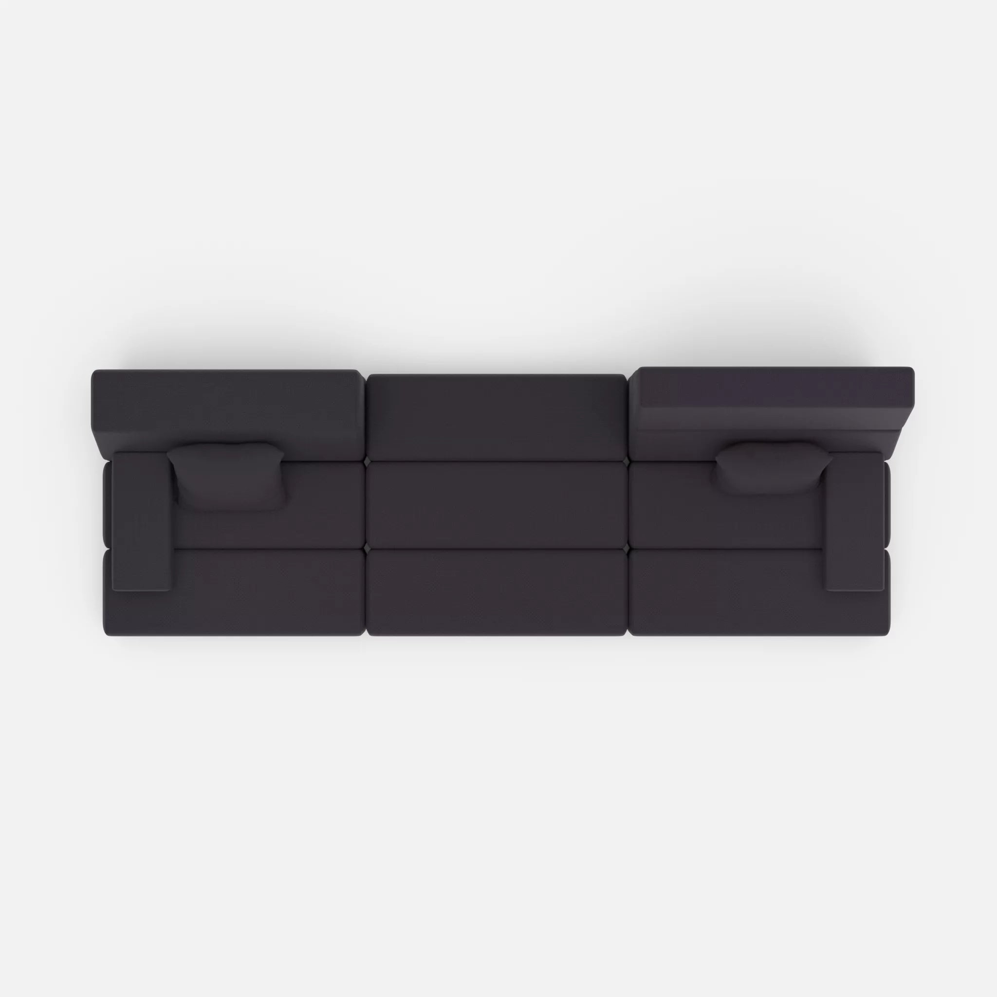 3 Sitzer Sofa Bricks 4 radio8517 in Anthrazit von oben