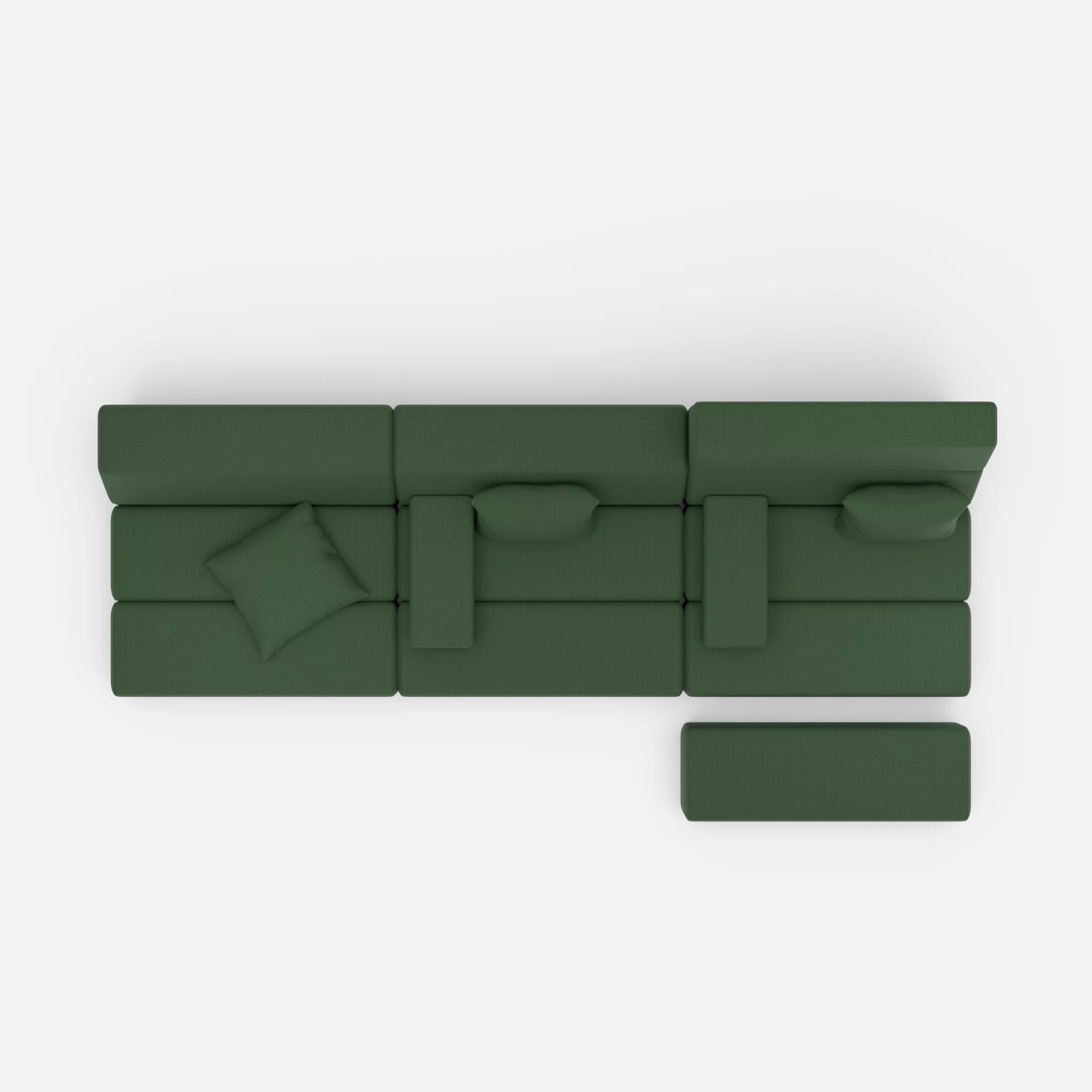 3 Sitzer Sofa Bricks 5 radio7036 in Olive von oben