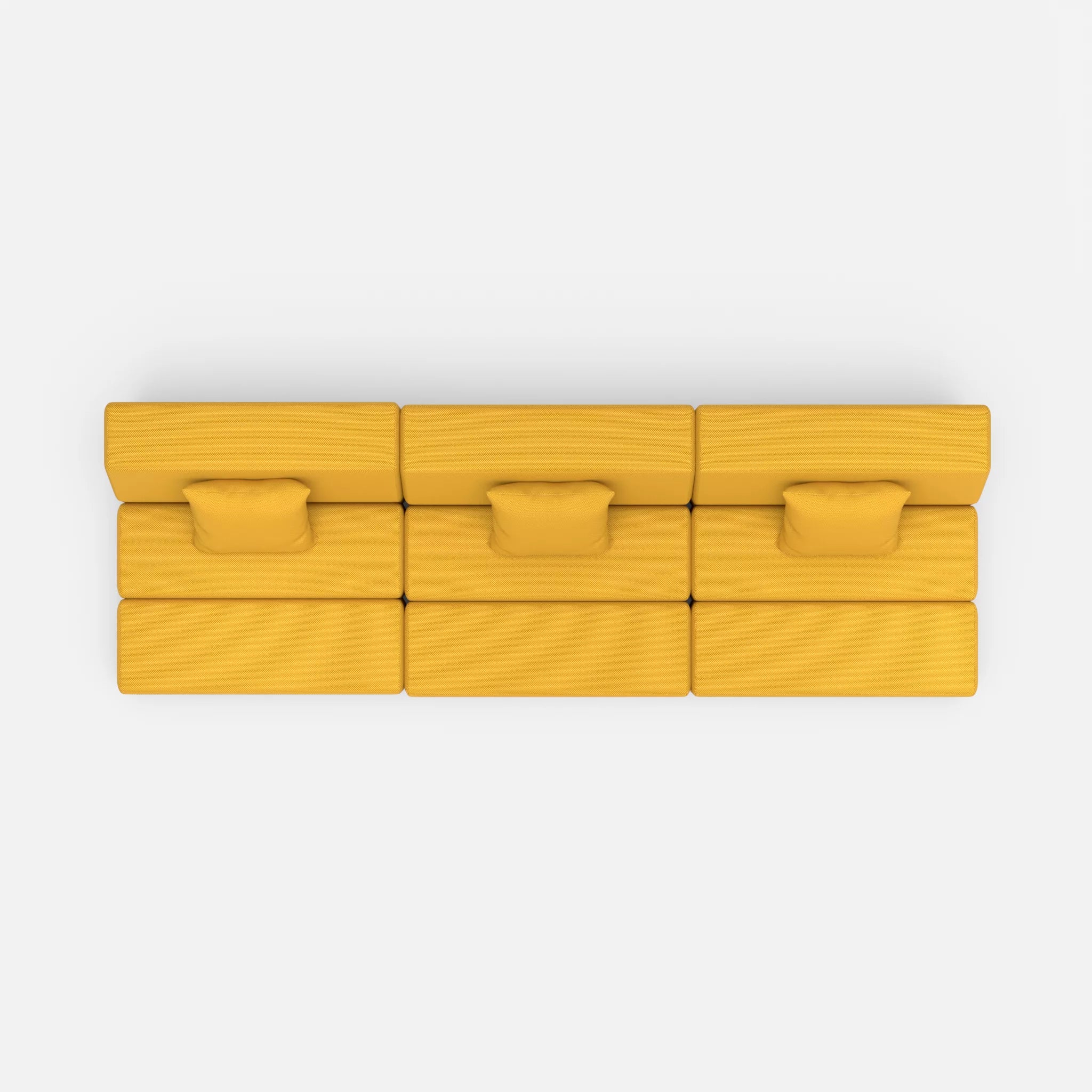 3 Sitzer Sofa Bricks 6 novumcurry in Curry von oben