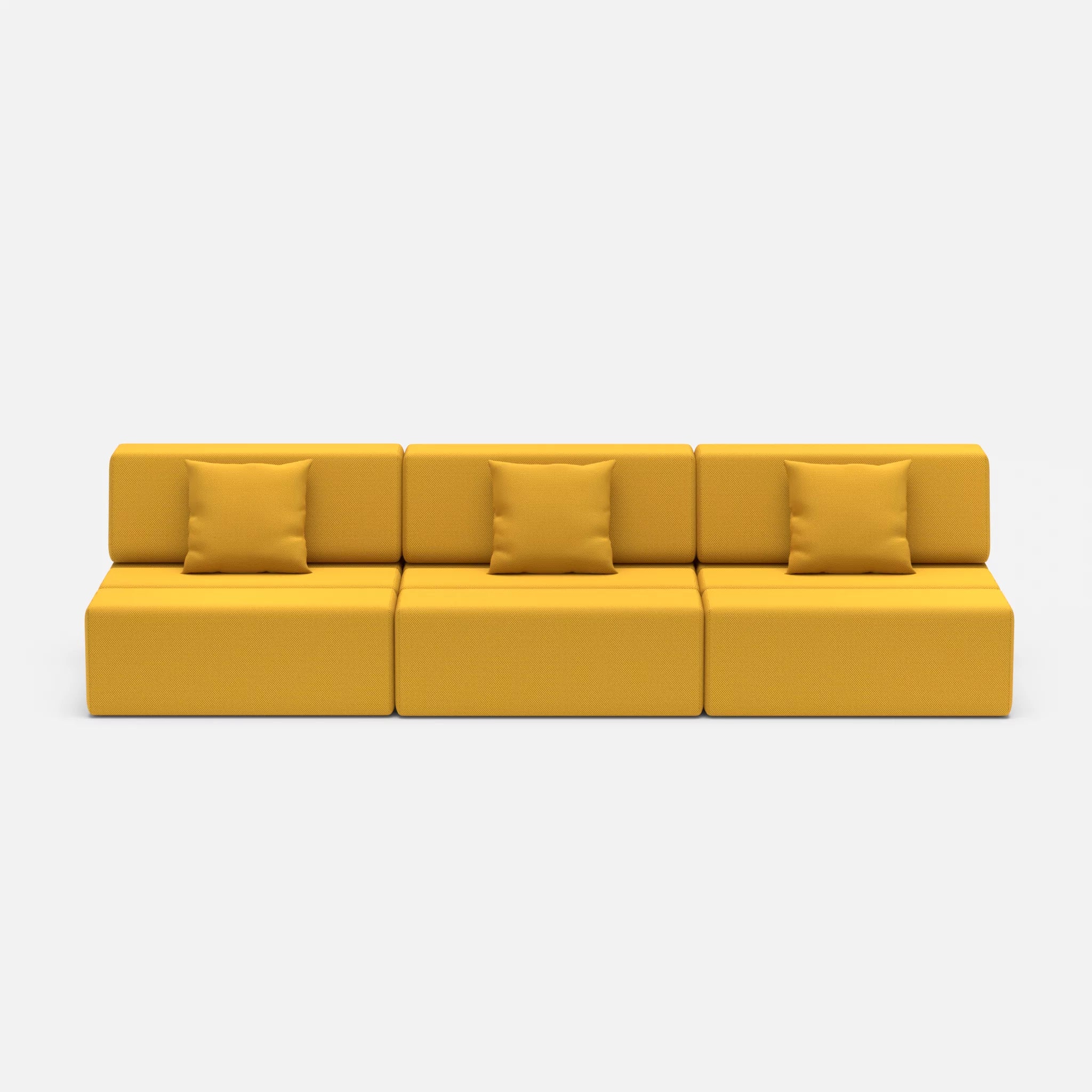3 Sitzer Sofa Bricks 6 novumcurry in Curry von vorne