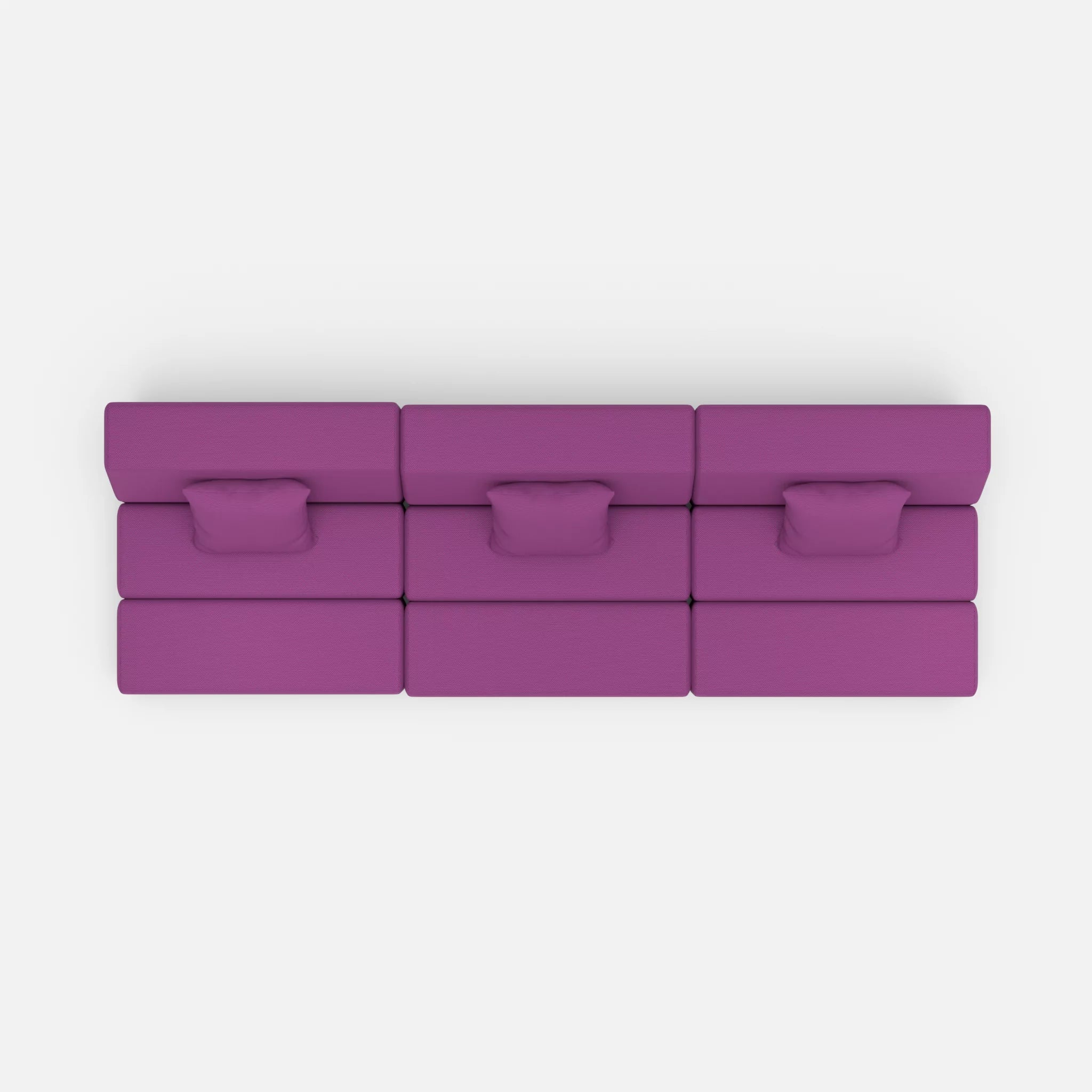 3 Sitzer Sofa Bricks 6 novumviola in Violett von oben