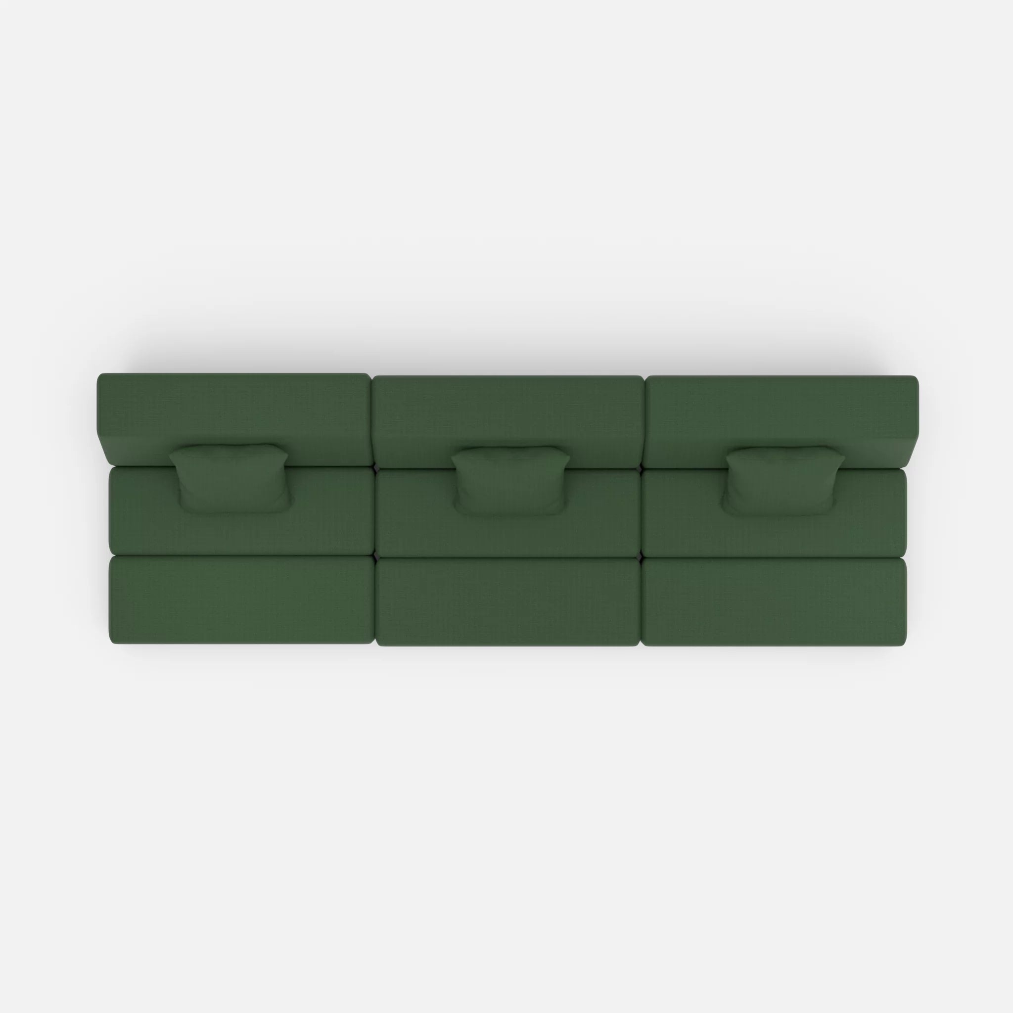 3 Sitzer Sofa Bricks 6 radio7036 in Olive von oben