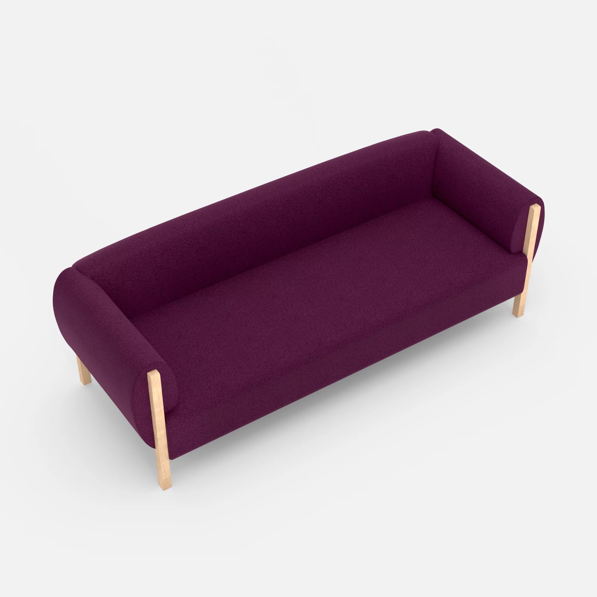 3 Sitzer Sofa Mallow celia0202 in Violett von oben