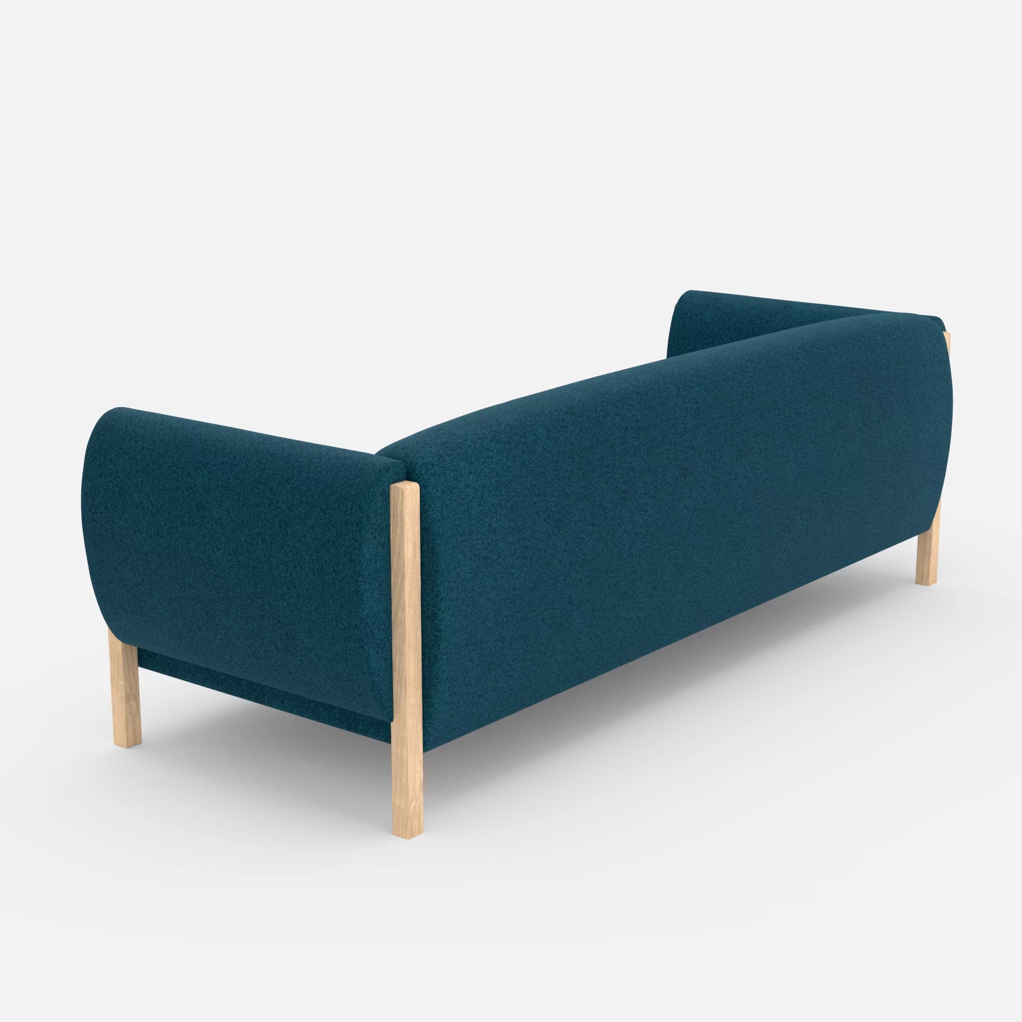 3 Sitzer Sofa Mallow celia0203 in Blau von hinten