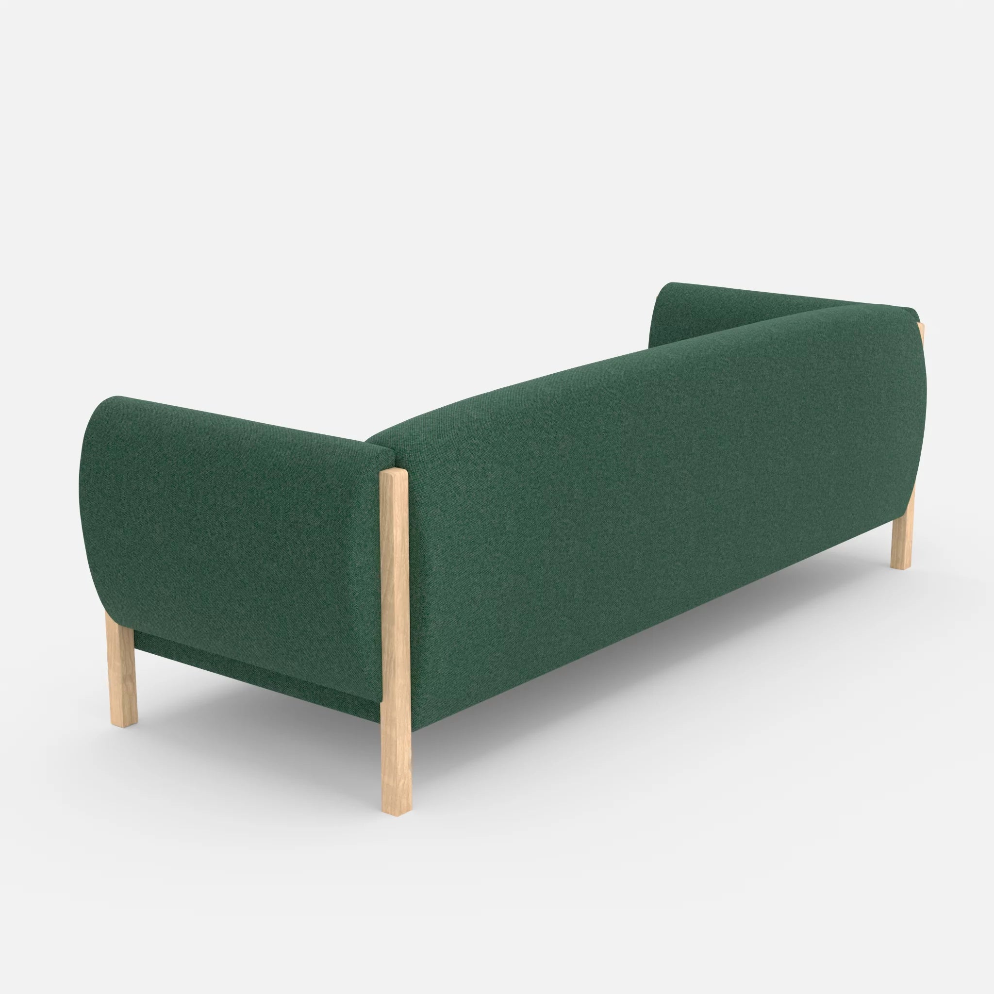 3 Sitzer Sofa Mallow celia0207 in Grün von hinten