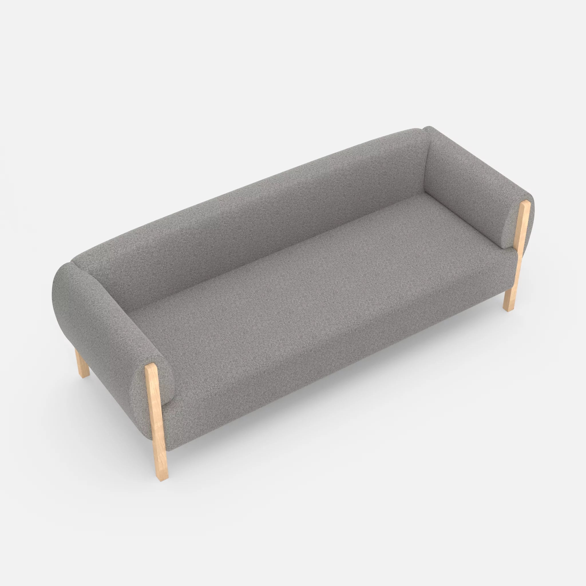 3 Sitzer Sofa Mallow celia0208 in Mittelgrau von oben