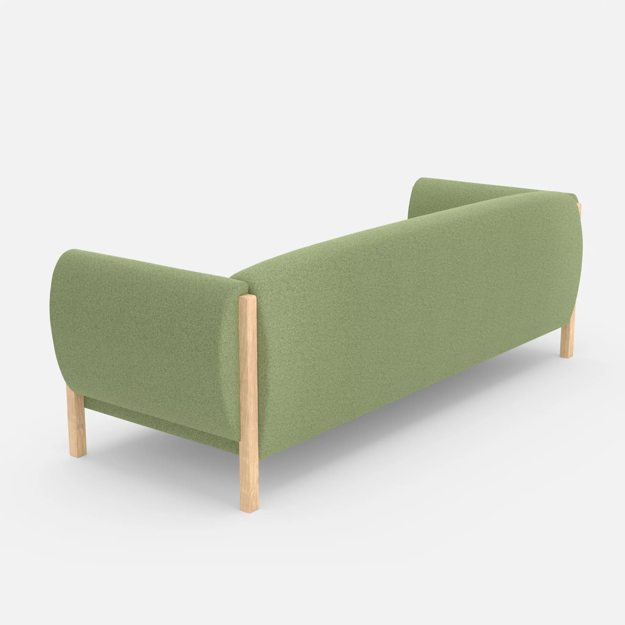 3 Sitzer Sofa Mallow celia0213 in Hellgrün von hinten