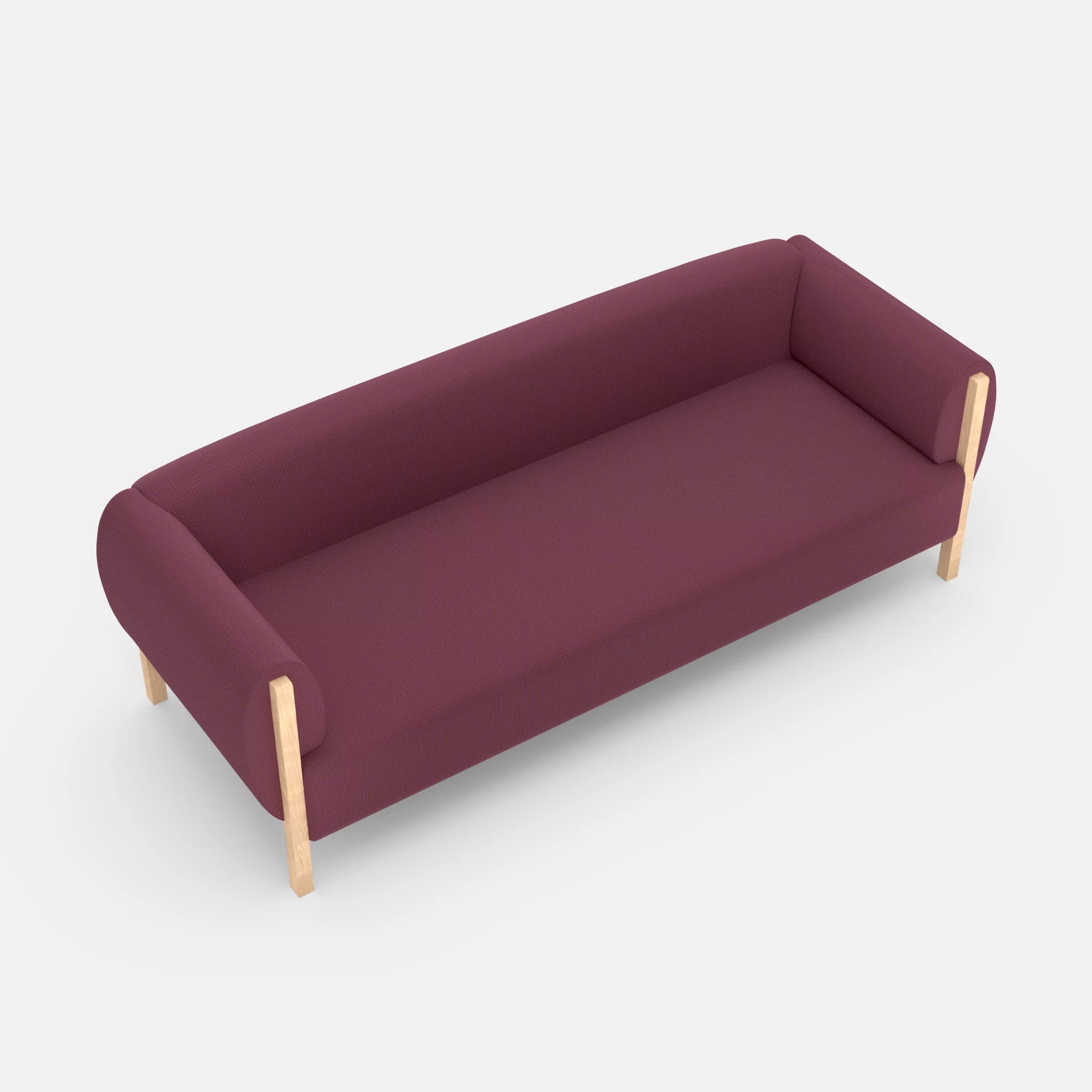 3 Sitzer Sofa Mallow credobreva in Violett von oben