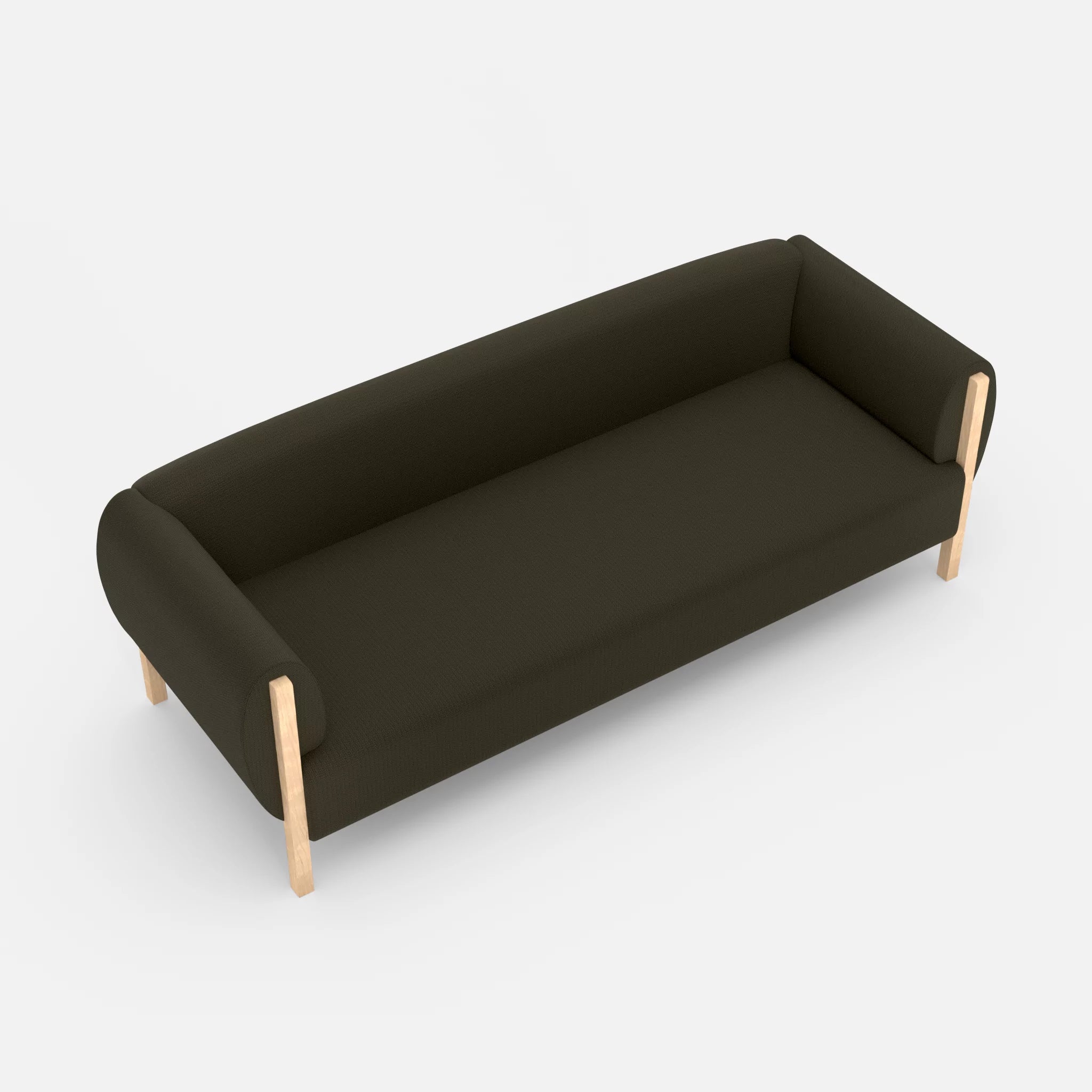3 Sitzer Sofa Mallow credoforest in Dunkelgrün von oben