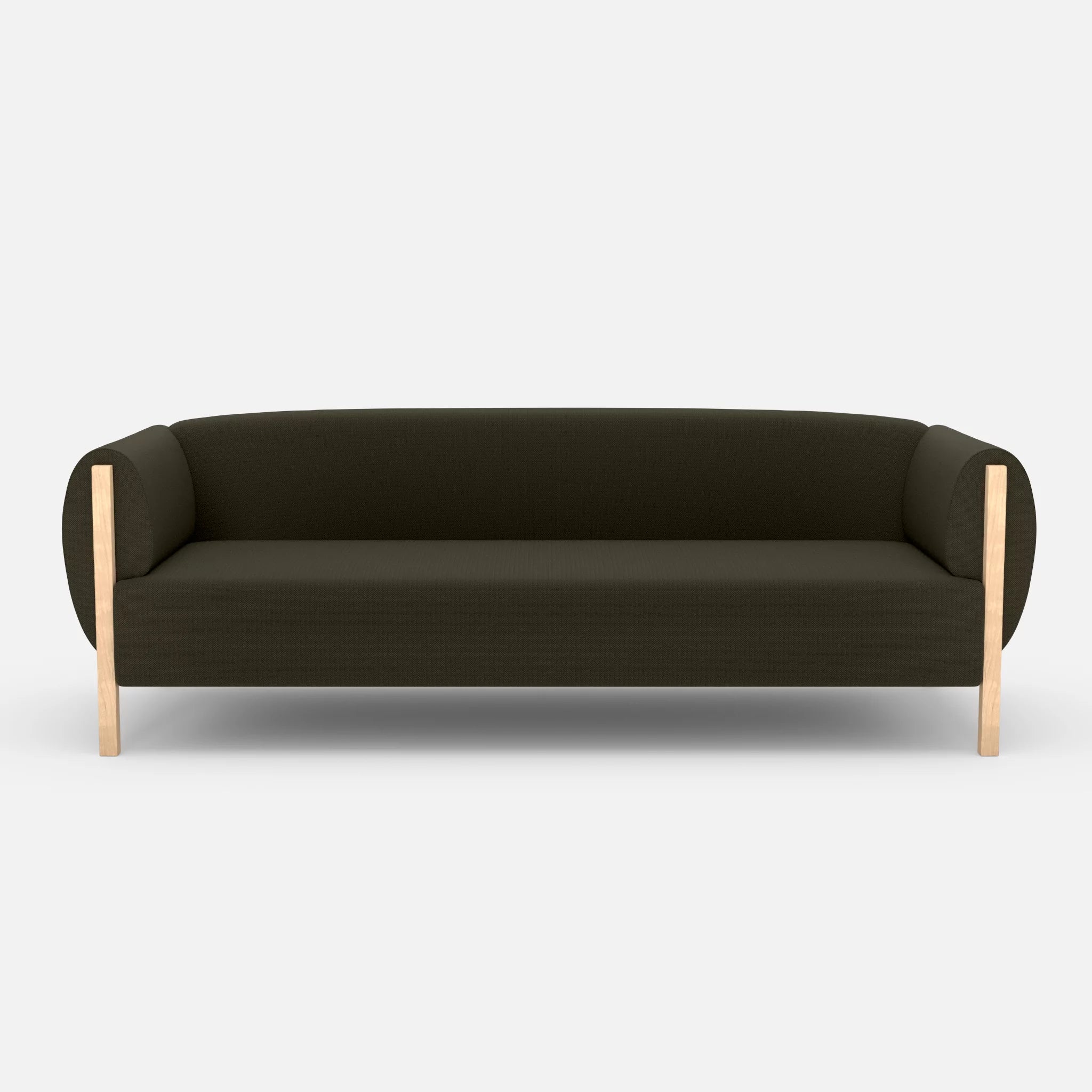 3 Sitzer Sofa Mallow credoforest in Dunkelgrün von vorne