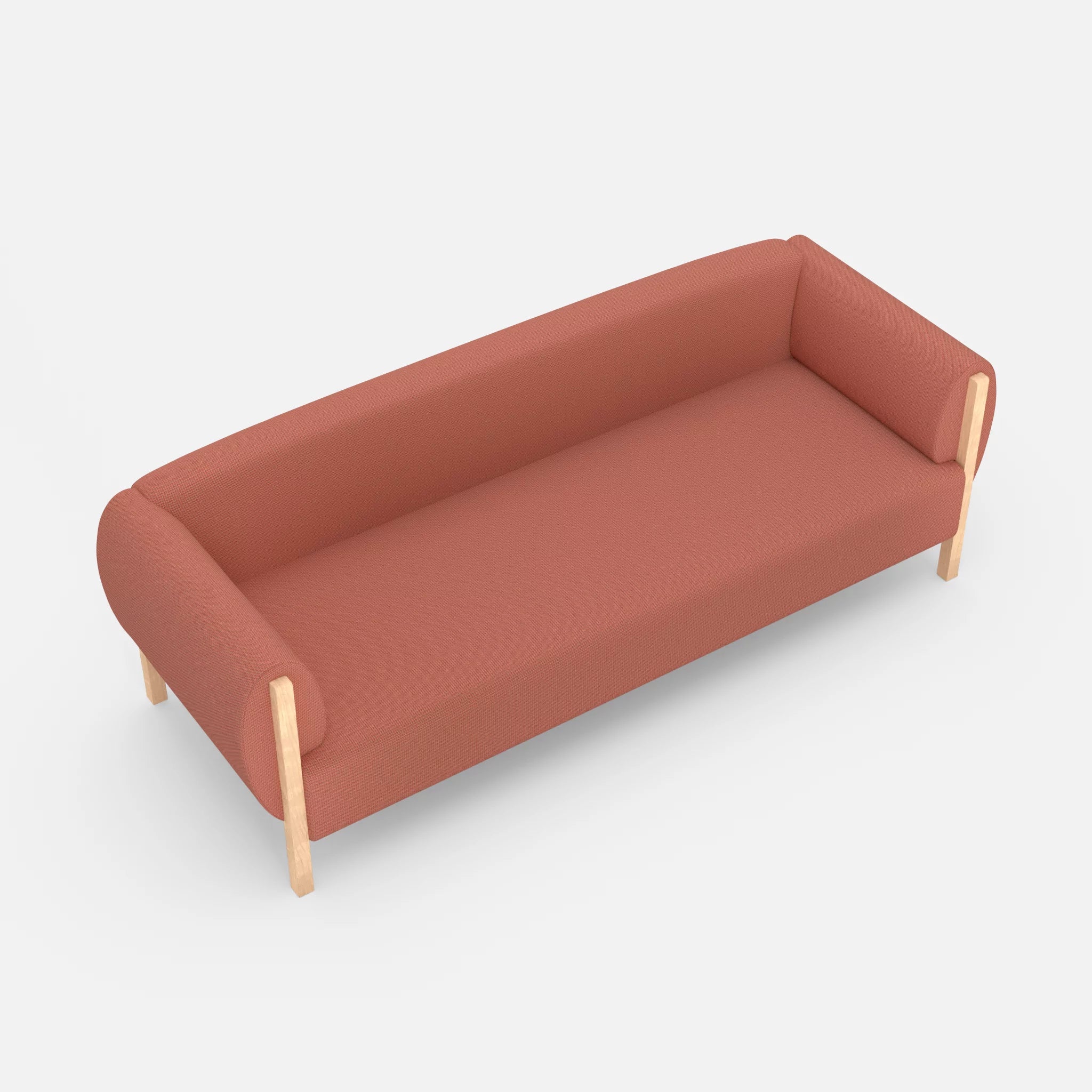 3 Sitzer Sofa Mallow credograpefruit in Coral von oben