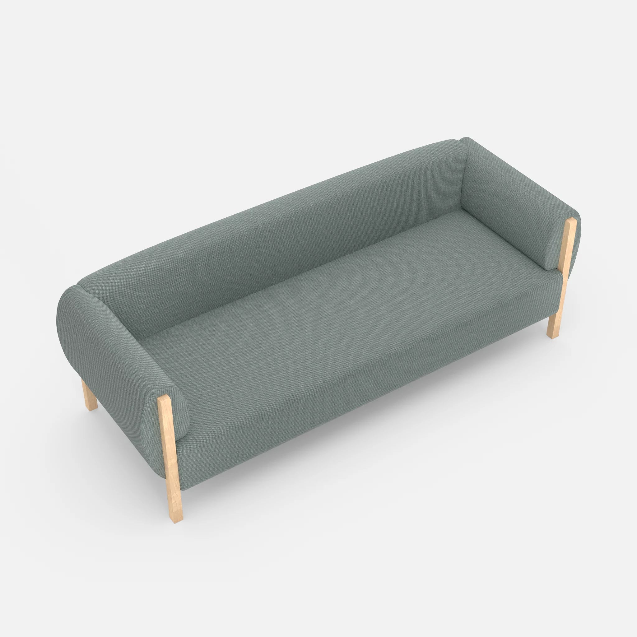 3 Sitzer Sofa Mallow credolake in Graublau von oben