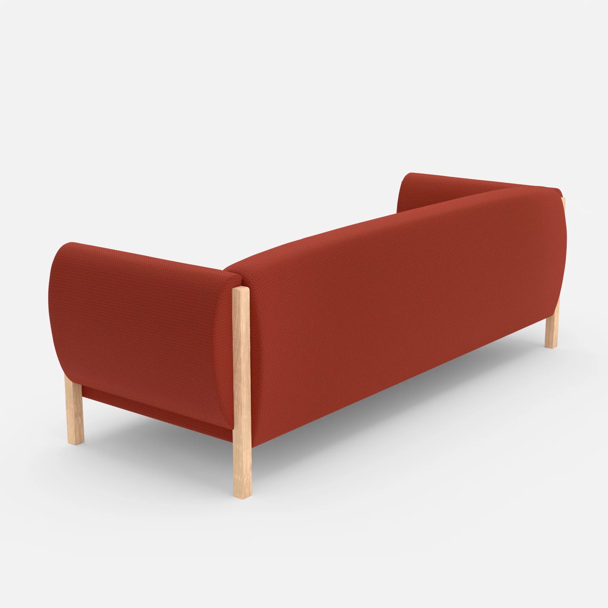 3 Sitzer Sofa Mallow credolampion in Rot von hinten