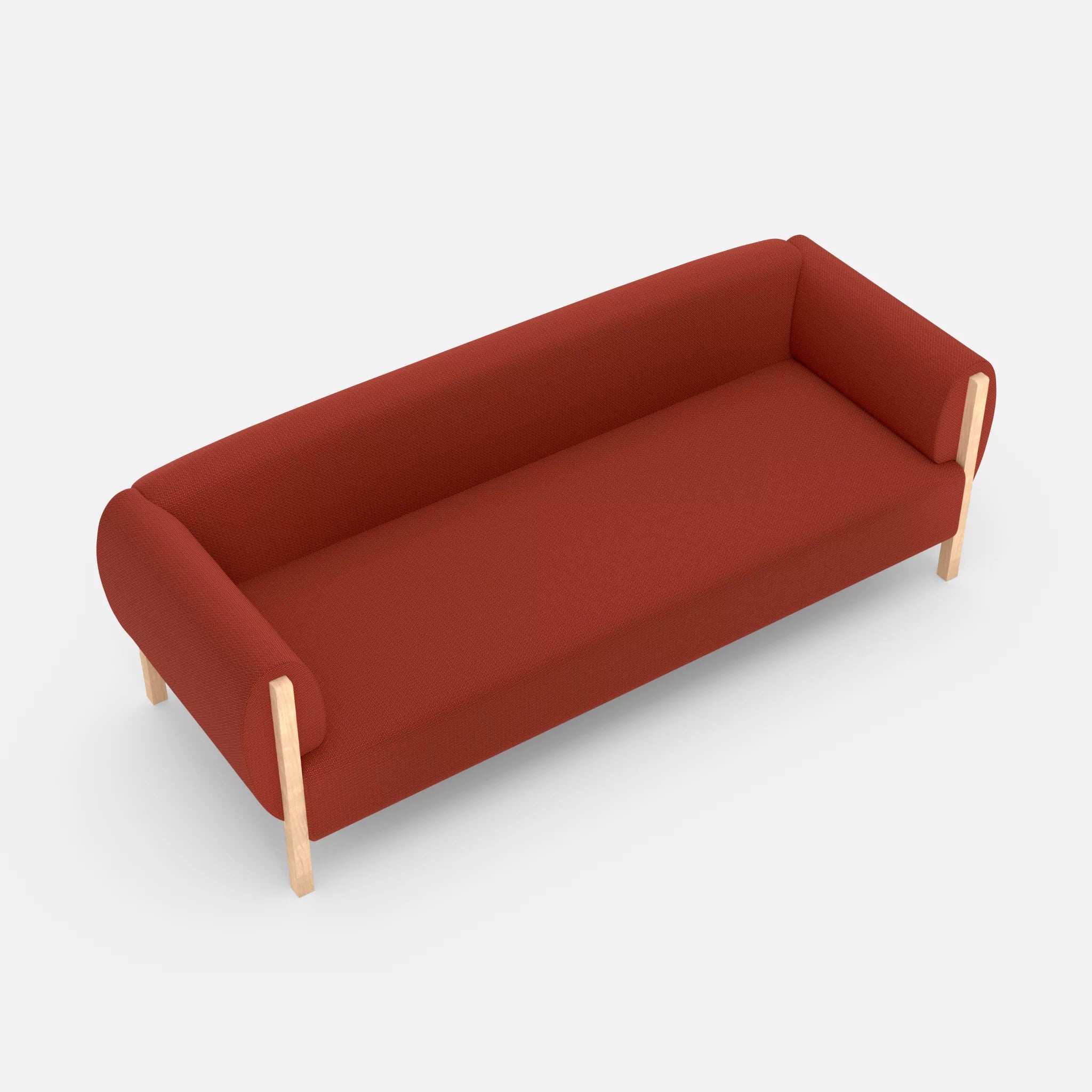 3 Sitzer Sofa Mallow credolampion in Rot von oben