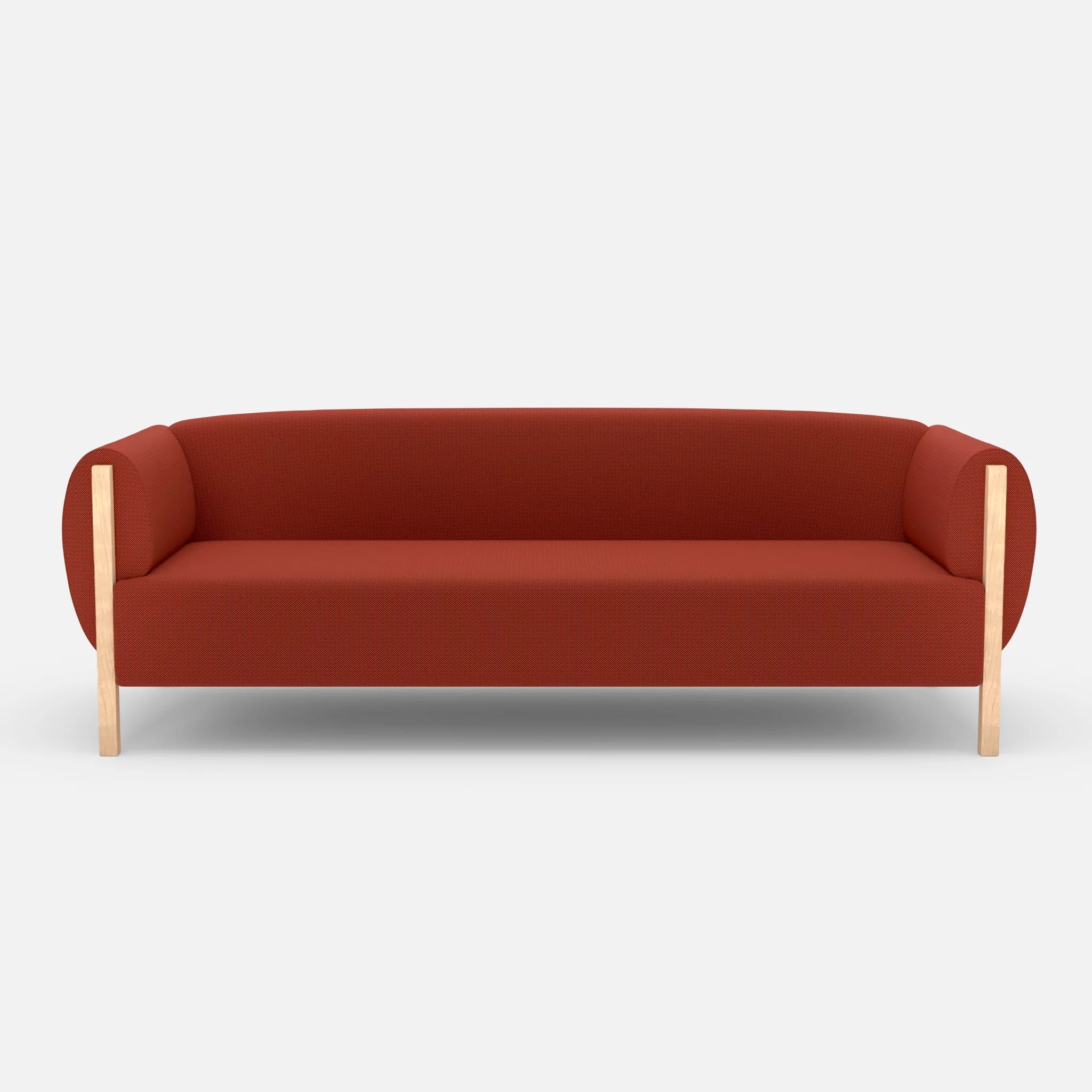 3 Sitzer Sofa Mallow credolampion in Rot von vorne