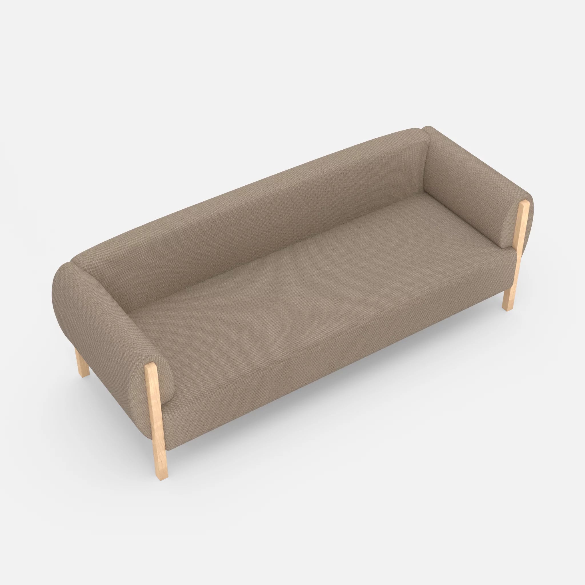 3 Sitzer Sofa Mallow credomacadamia in Beige von oben