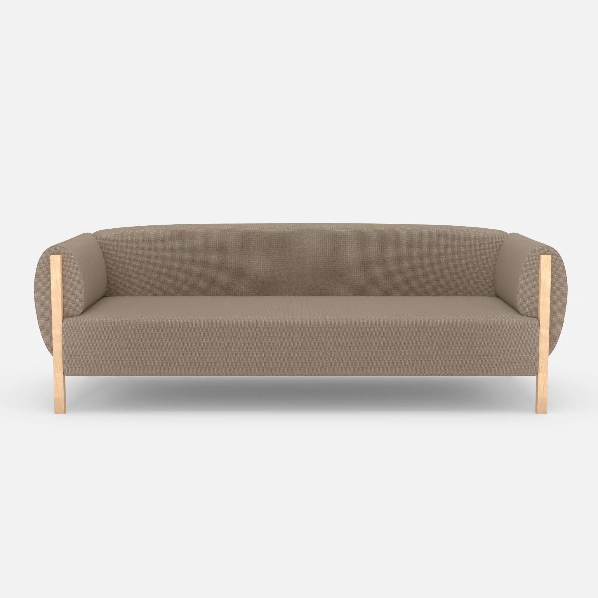 3 Sitzer Sofa Mallow credomacadamia in Beige von vorne