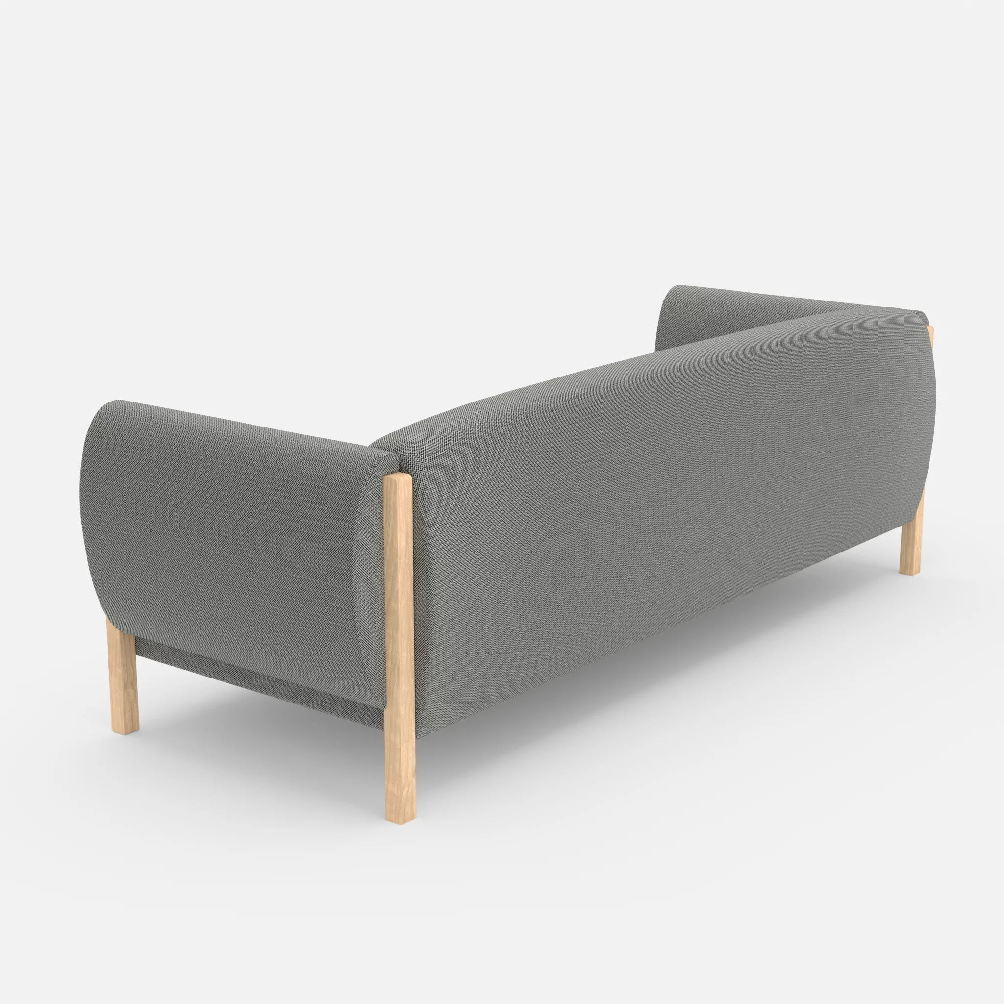 3 Sitzer Sofa Mallow credopepper in Dunkelgrau von hinten
