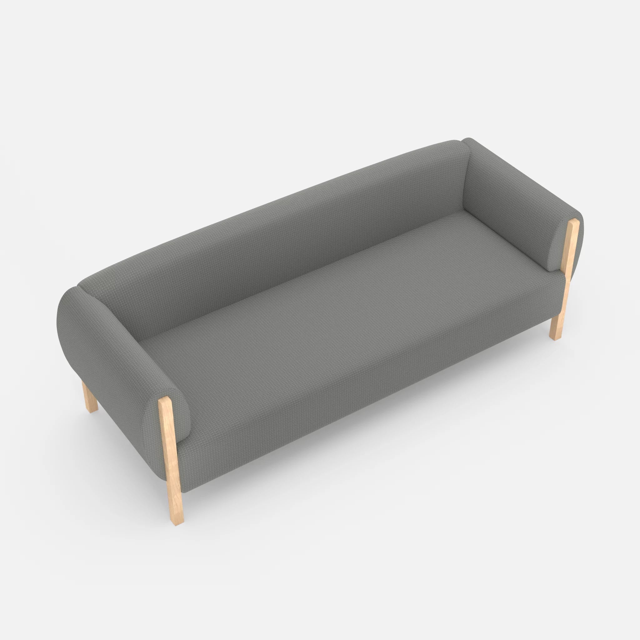 3 Sitzer Sofa Mallow credopepper in Dunkelgrau von oben