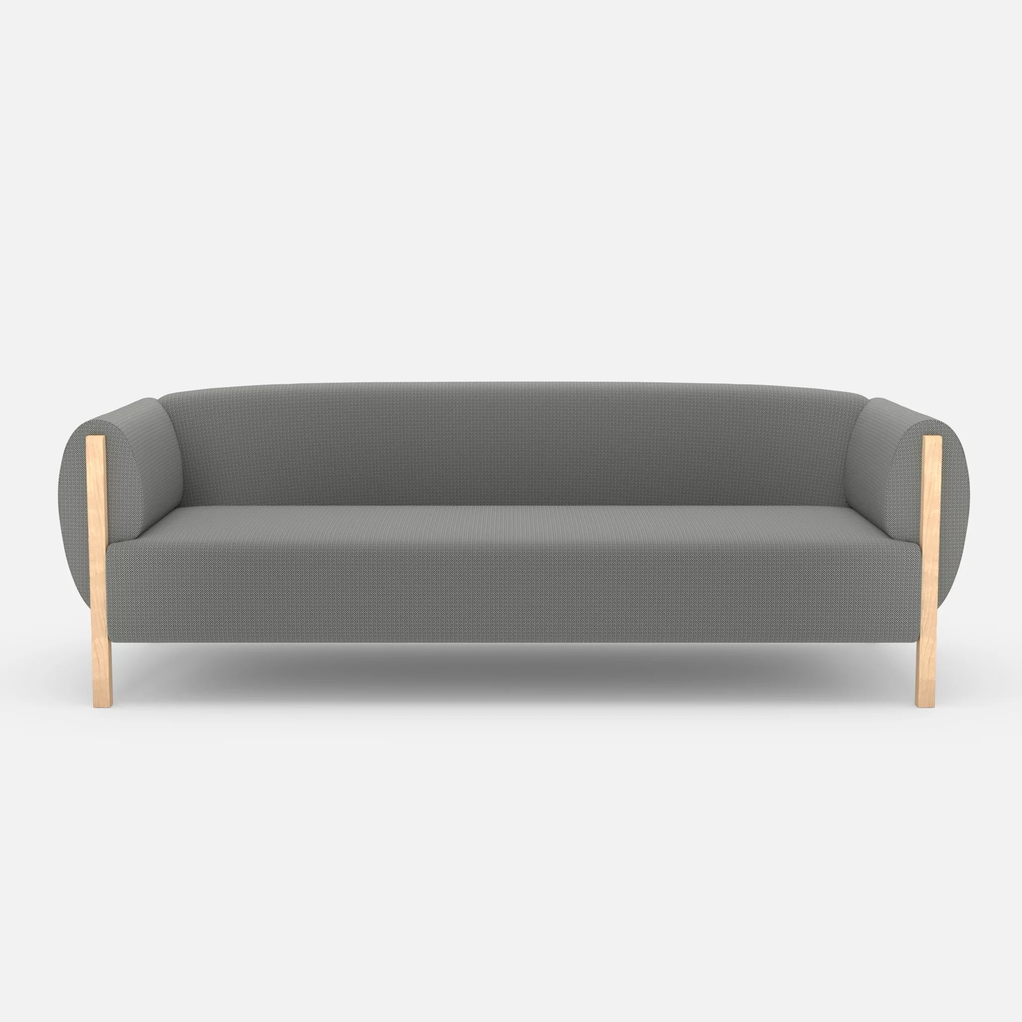 3 Sitzer Sofa Mallow credopepper in Dunkelgrau von vorne